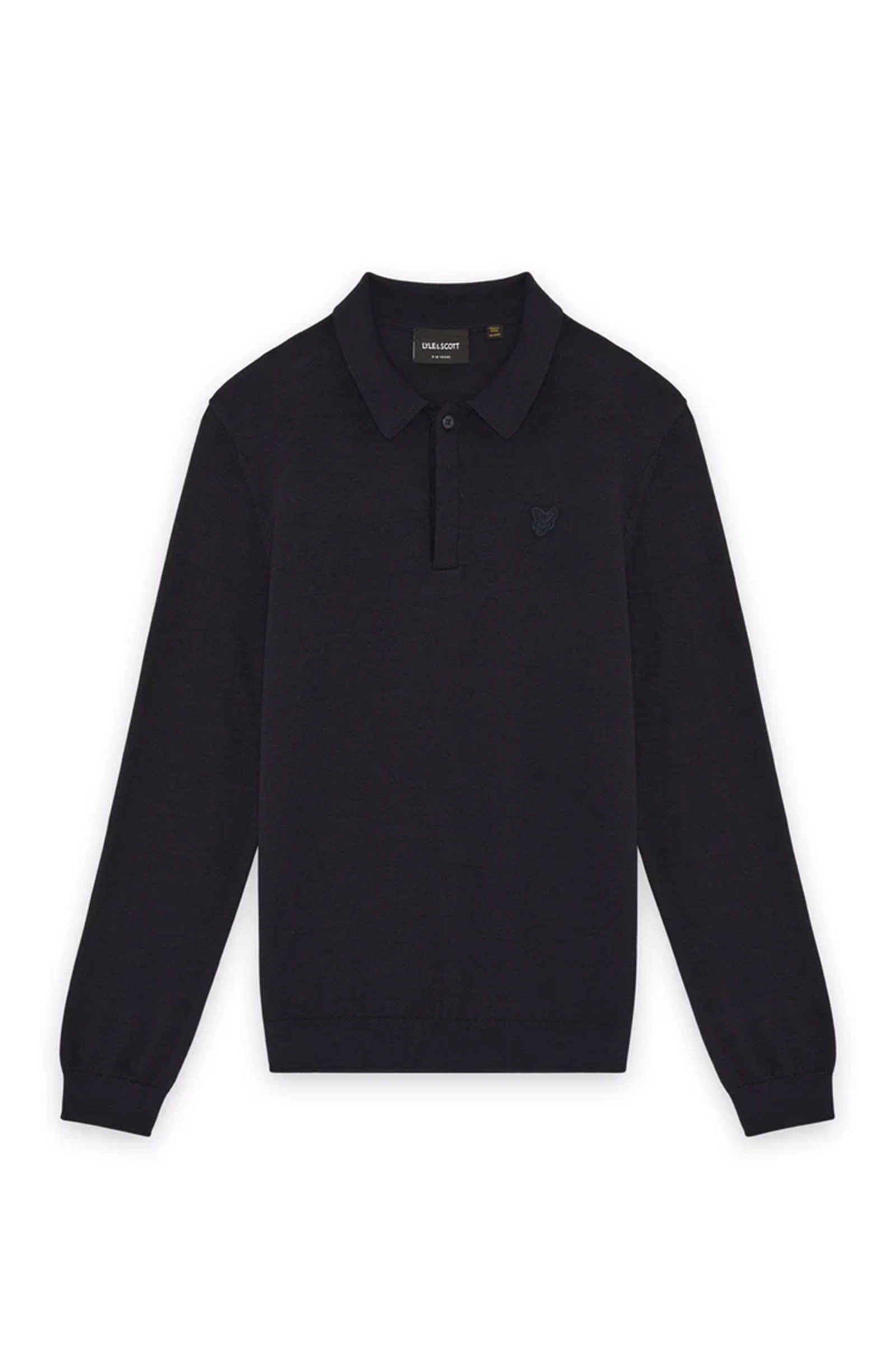 Jongens polo lange mouw blauw