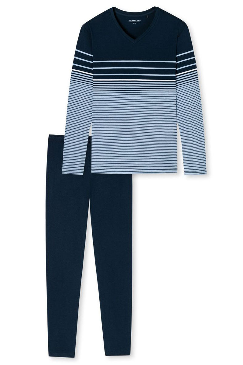 Nachtmode heren pyjama blauw
