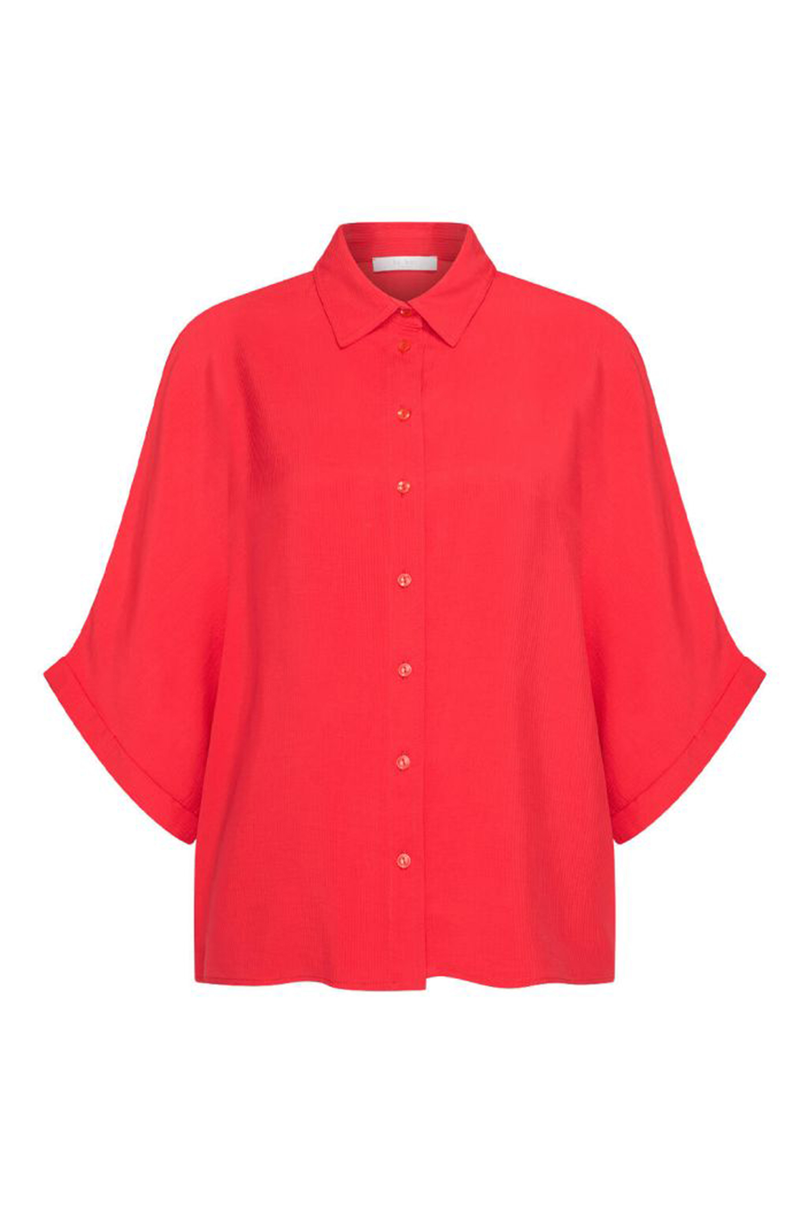 Dames blouse korte mouw rood