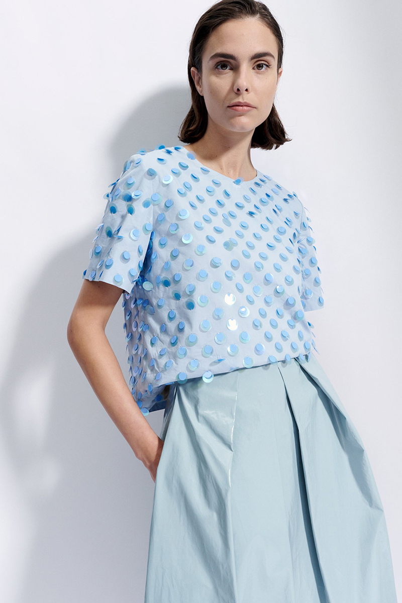Dames top blauw