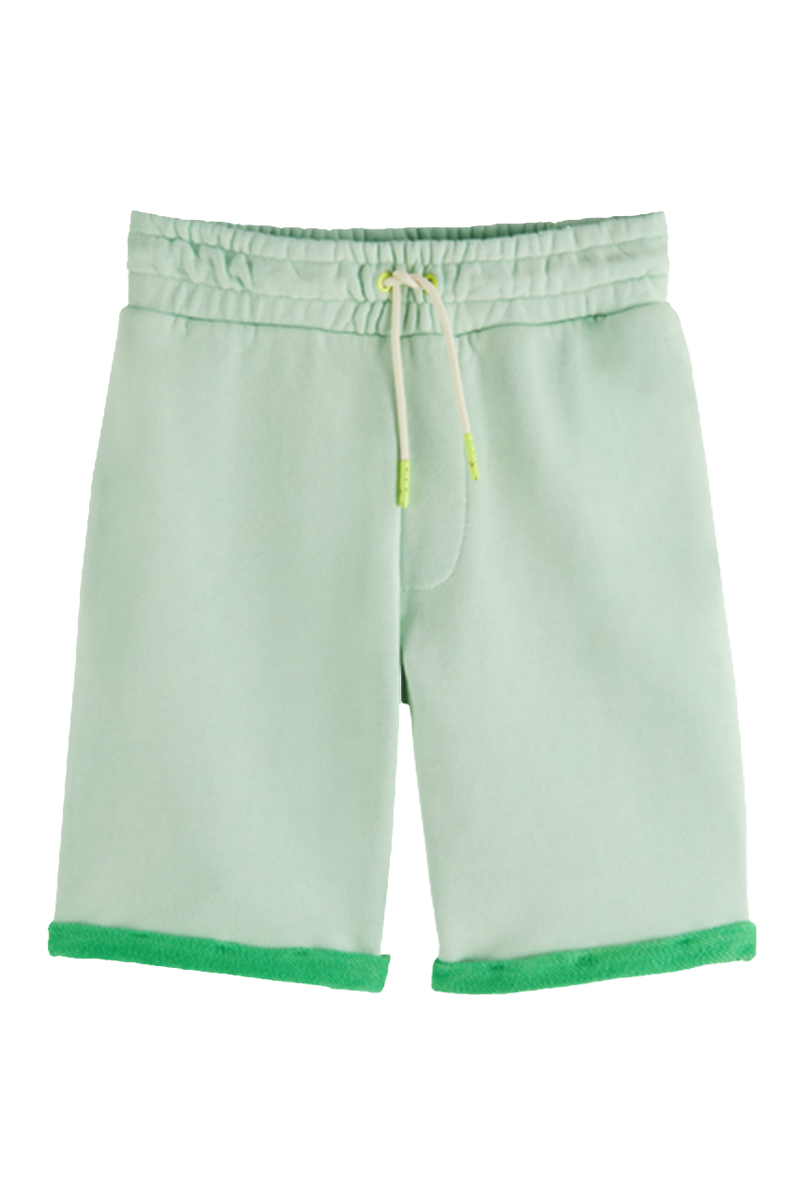 Scotch & Soda Double-face sweatshorts Groen-2 1