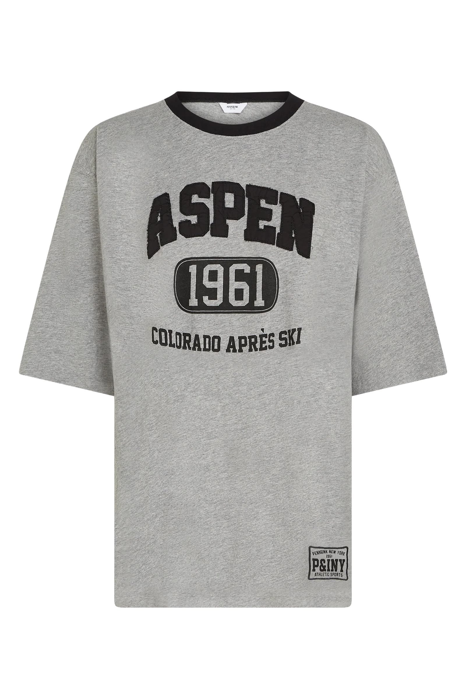 Dames t-shirt korte mouw grijs