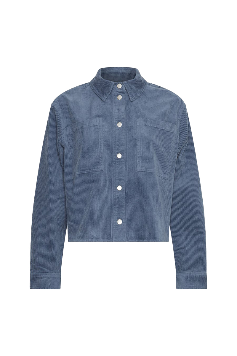 Dames blouse lange mouw blauw