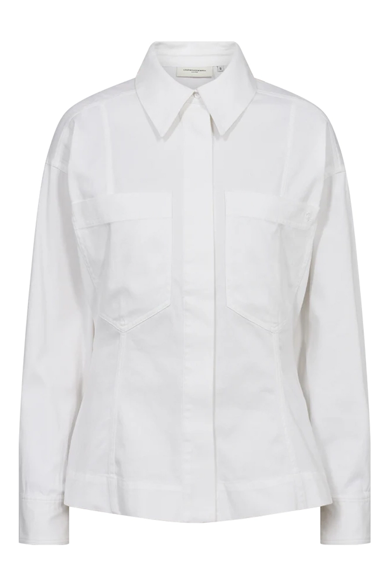 Dames blouse lange mouw wit