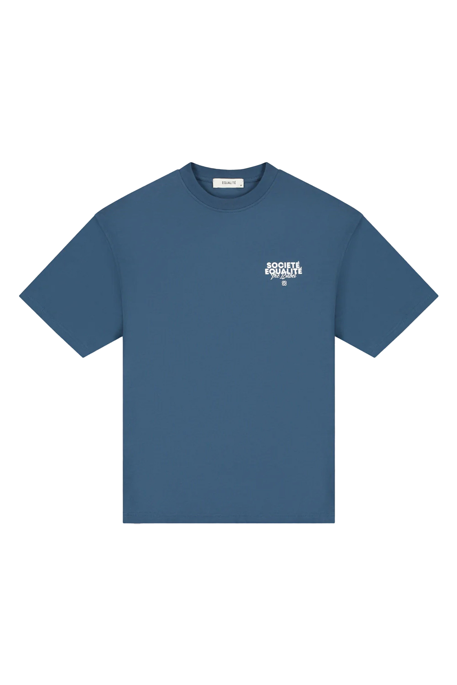 Heren t-shirt kortemouw blauw