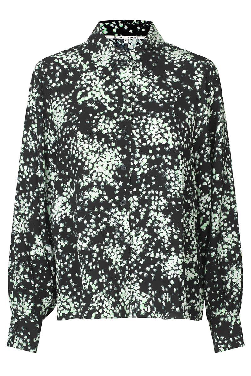 Dames blouse lange mouw groen