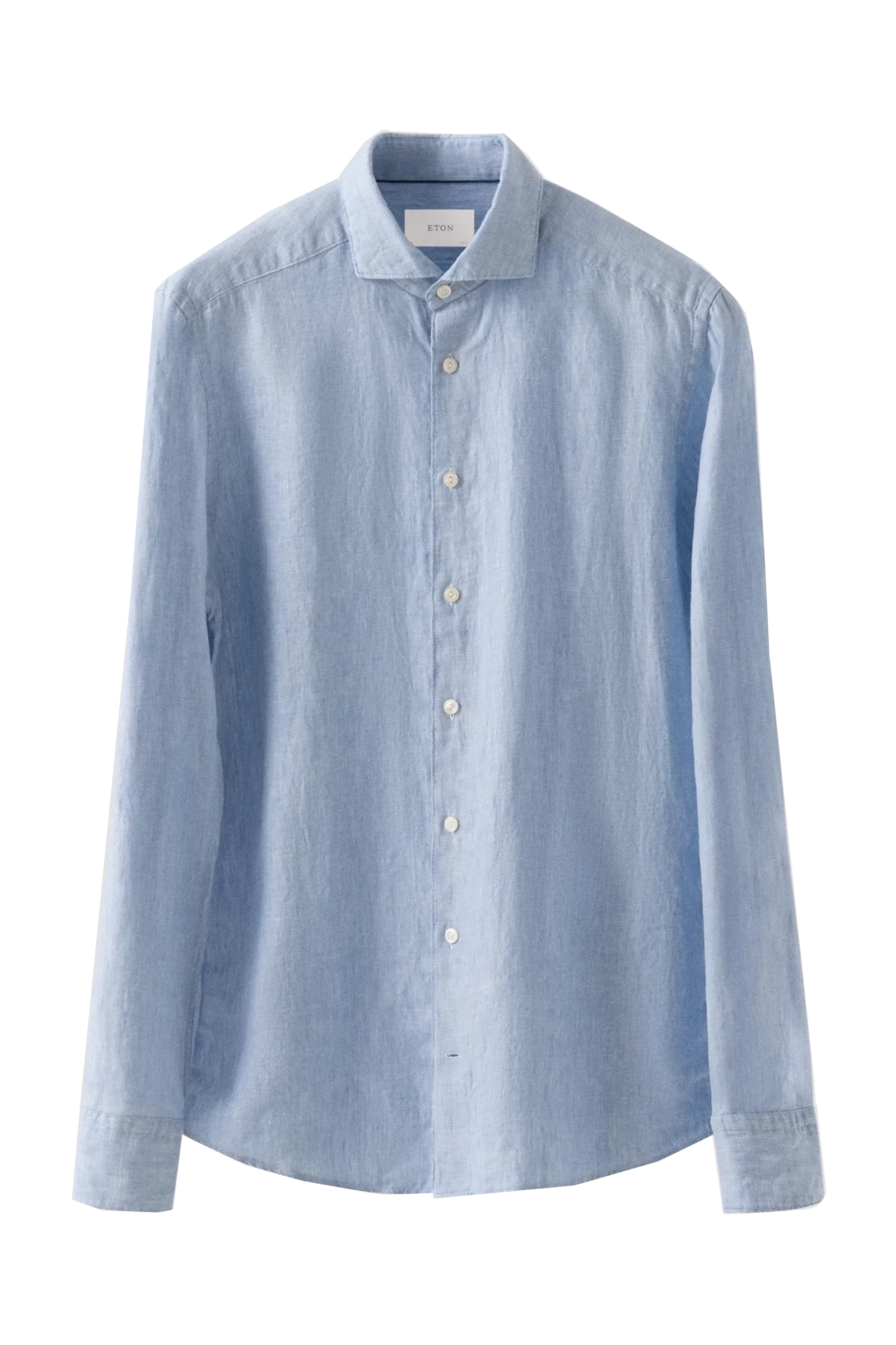Eton SOLID TWILL LINEN Blauw-1 1