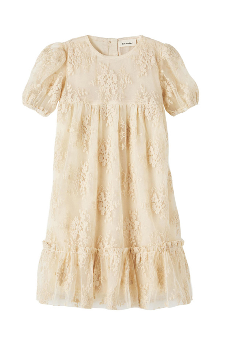 Name-It NMFHONJA SS LONG TULLE DRESS LIL bruin/beige-3 1