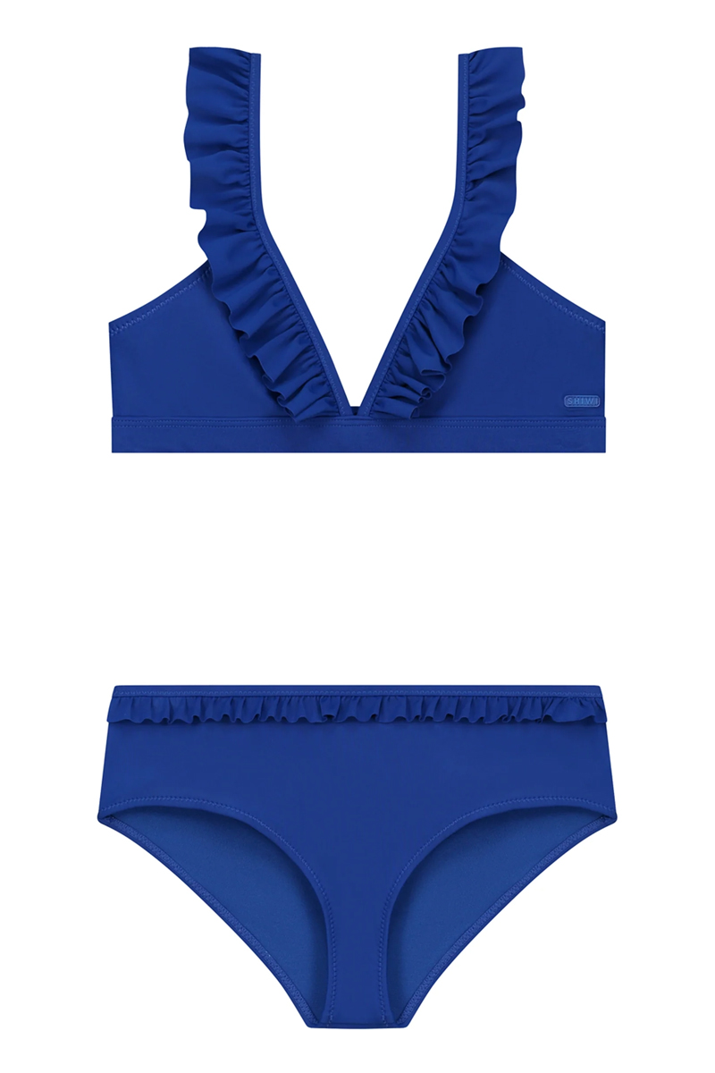 Bad/beach meisjes bikini blauw
