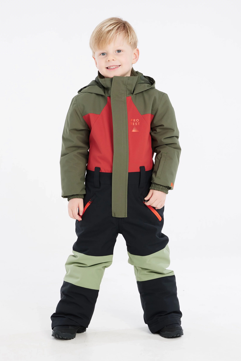 Wintersport jongens pak groen