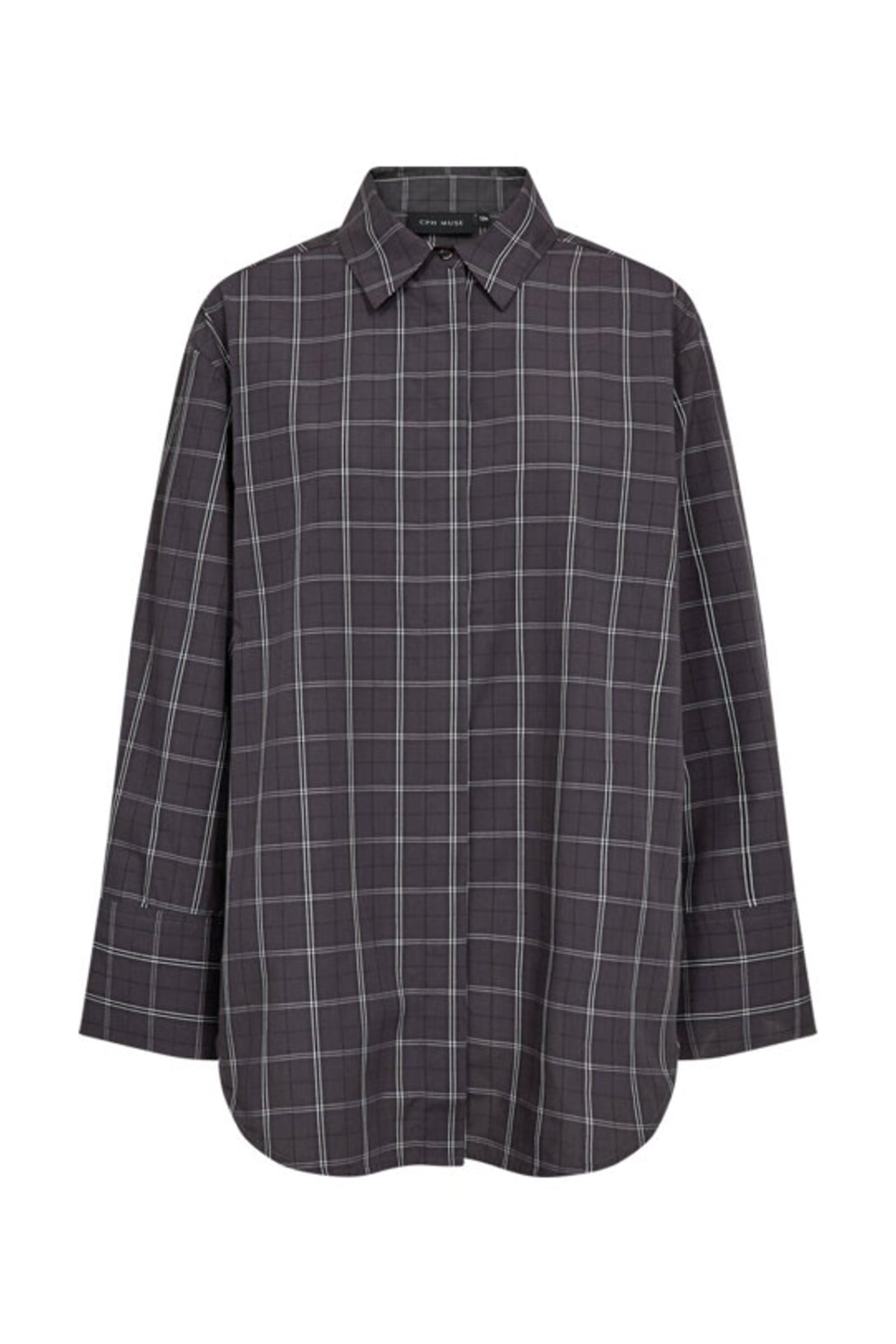 Dames blouse lange mouw grijs