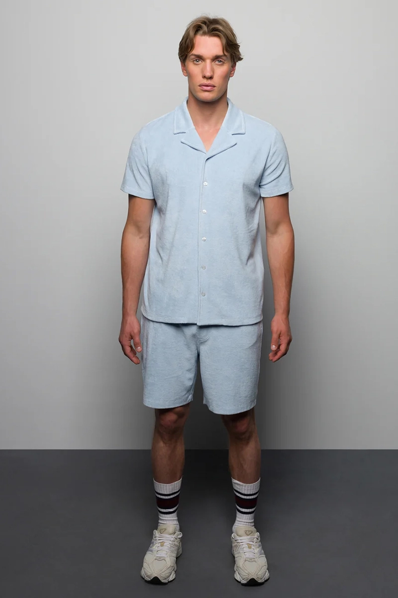 Heren short blauw