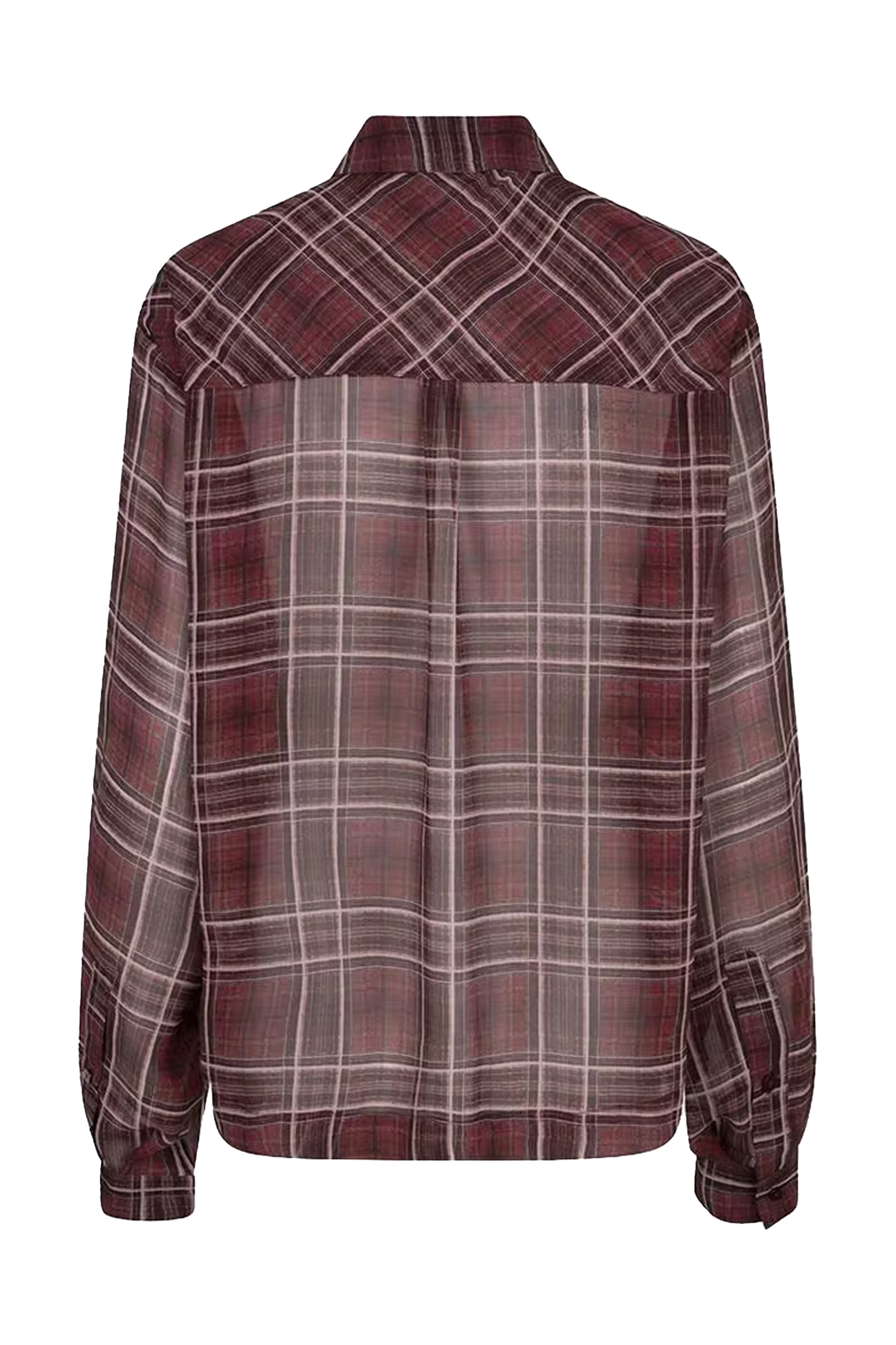 Dames blouse lange mouw bruin