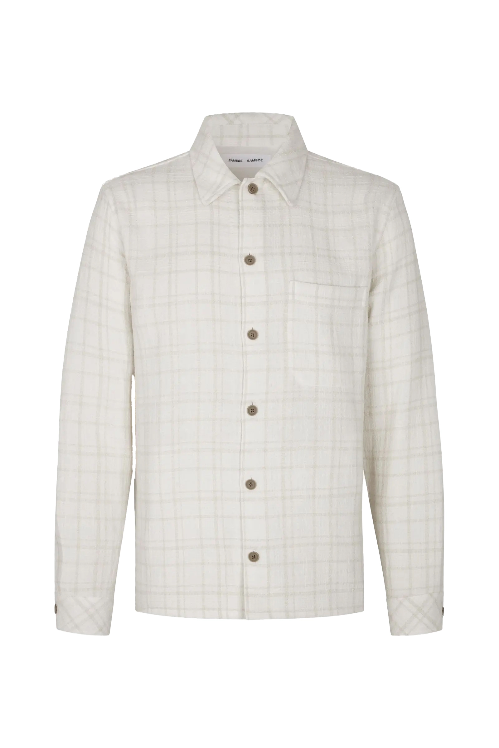 Heren overhemd lm casual ecru