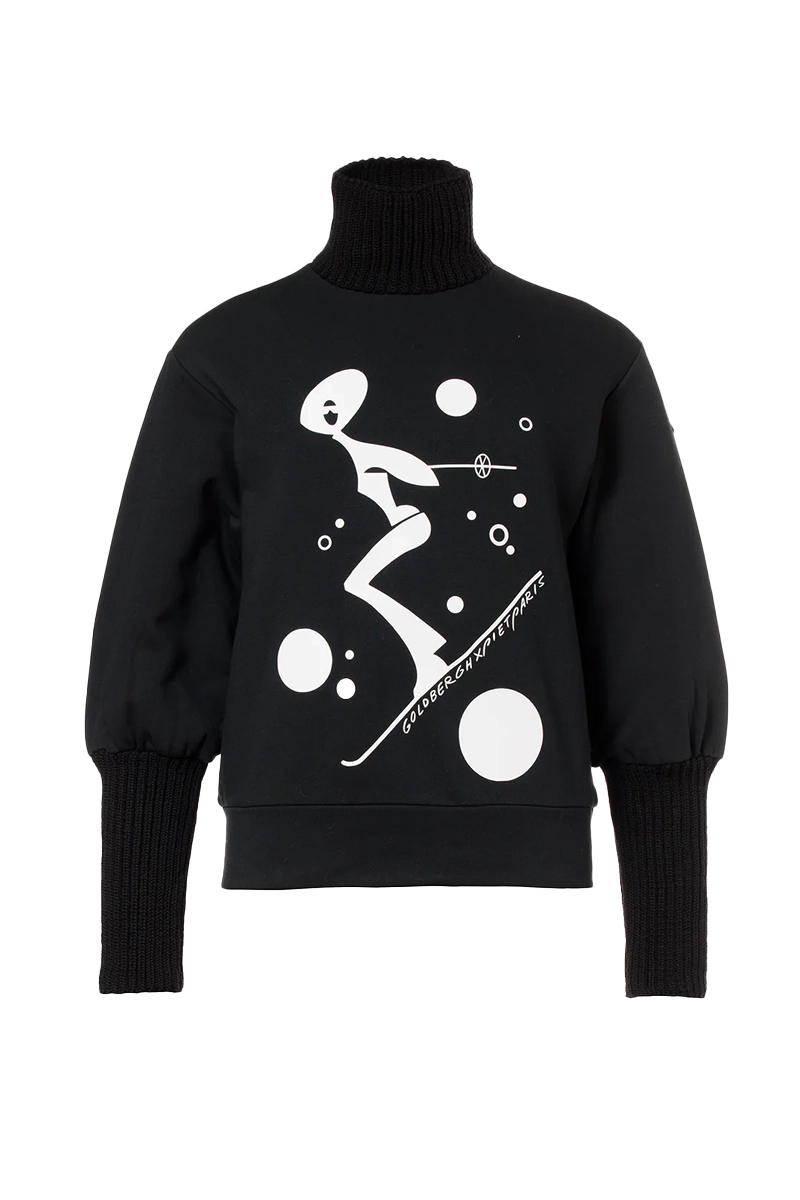 Wintersport dames sweater zwart