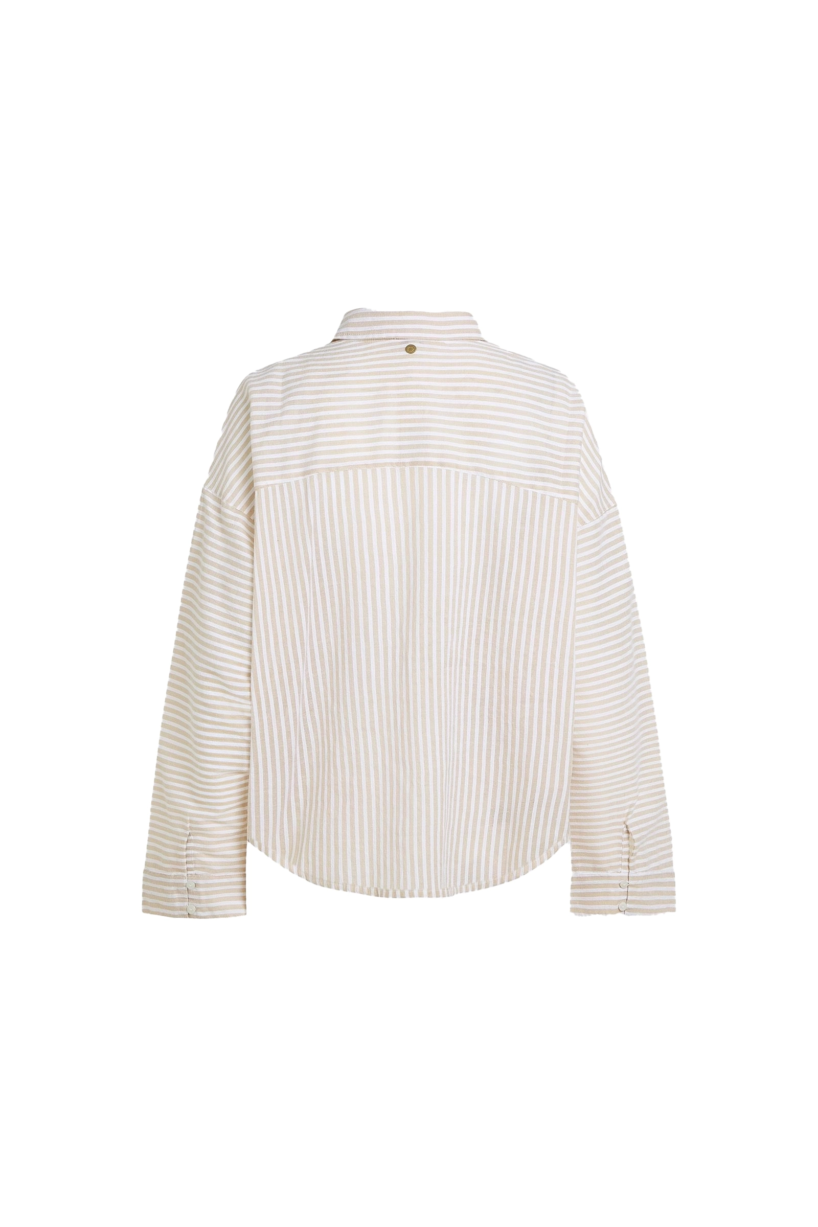 Dames blouse lange mouw bruin