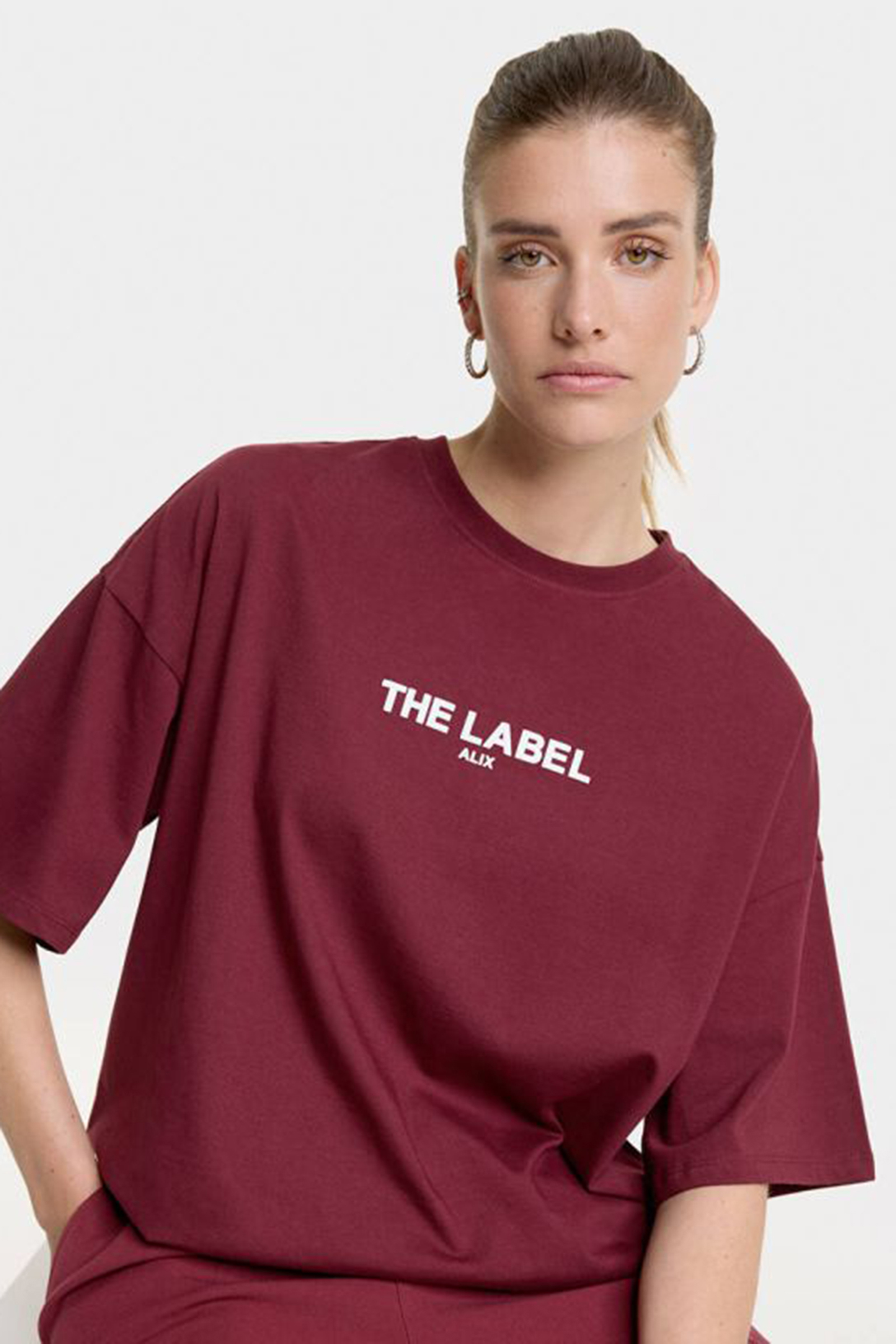 Dames blouse lange mouw rood