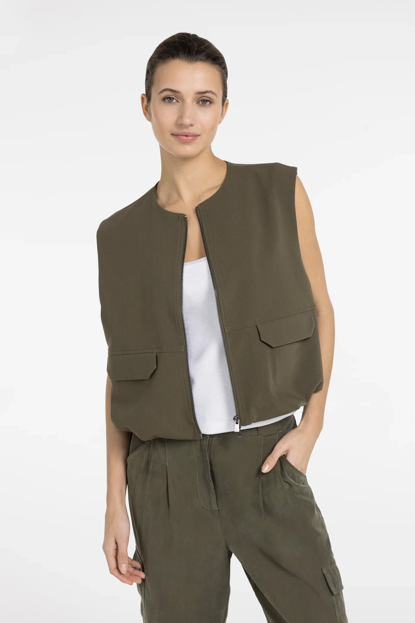 Dames jas groen