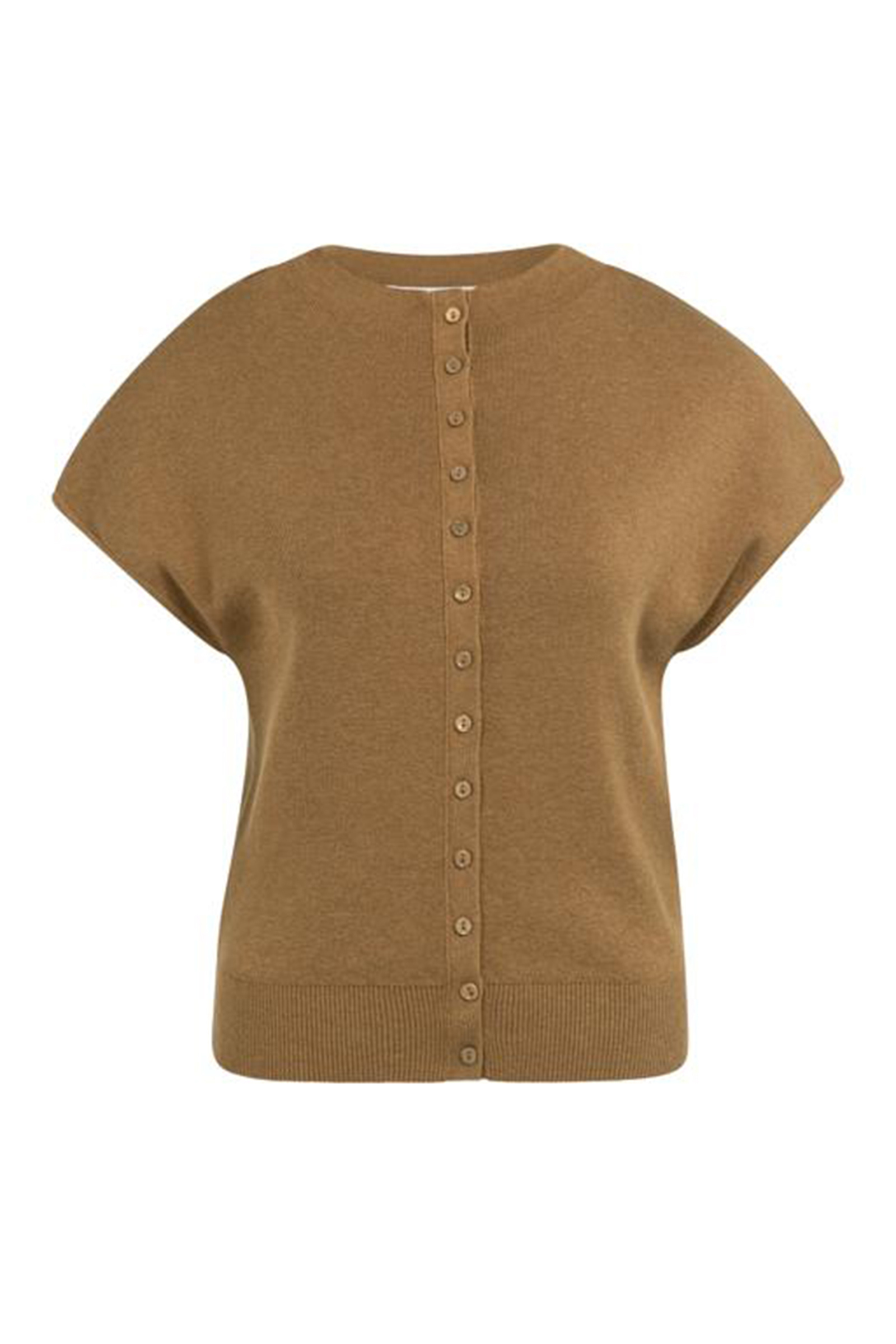 Dames vest bruin