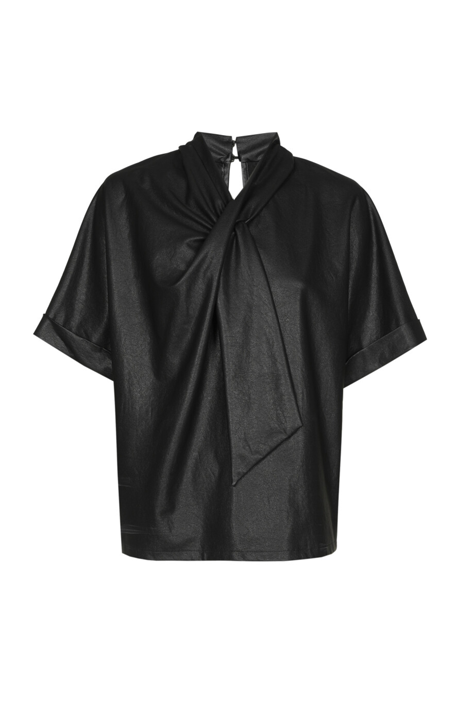 Dames blouse korte mouw zwart