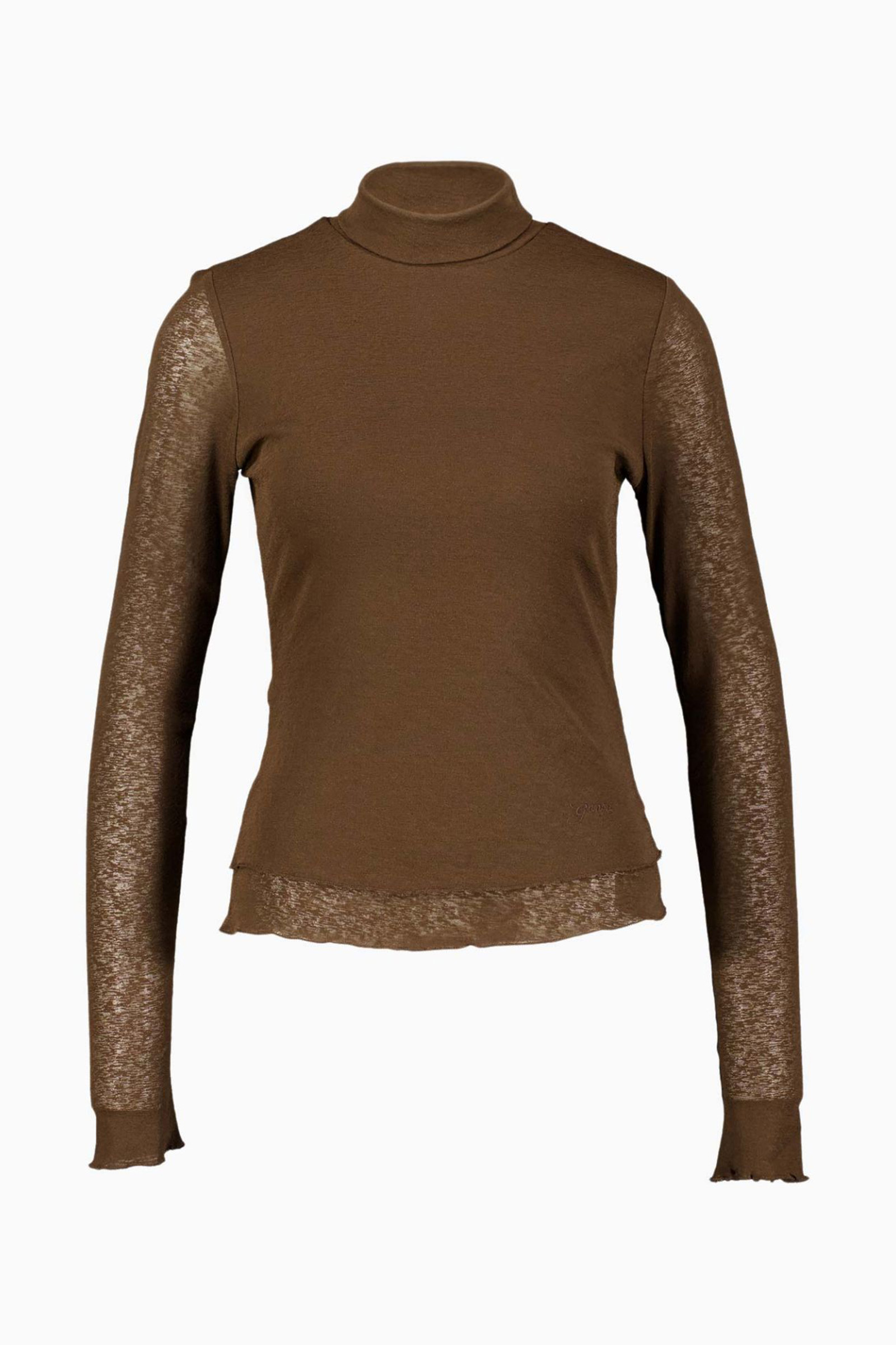 Dames top bruin