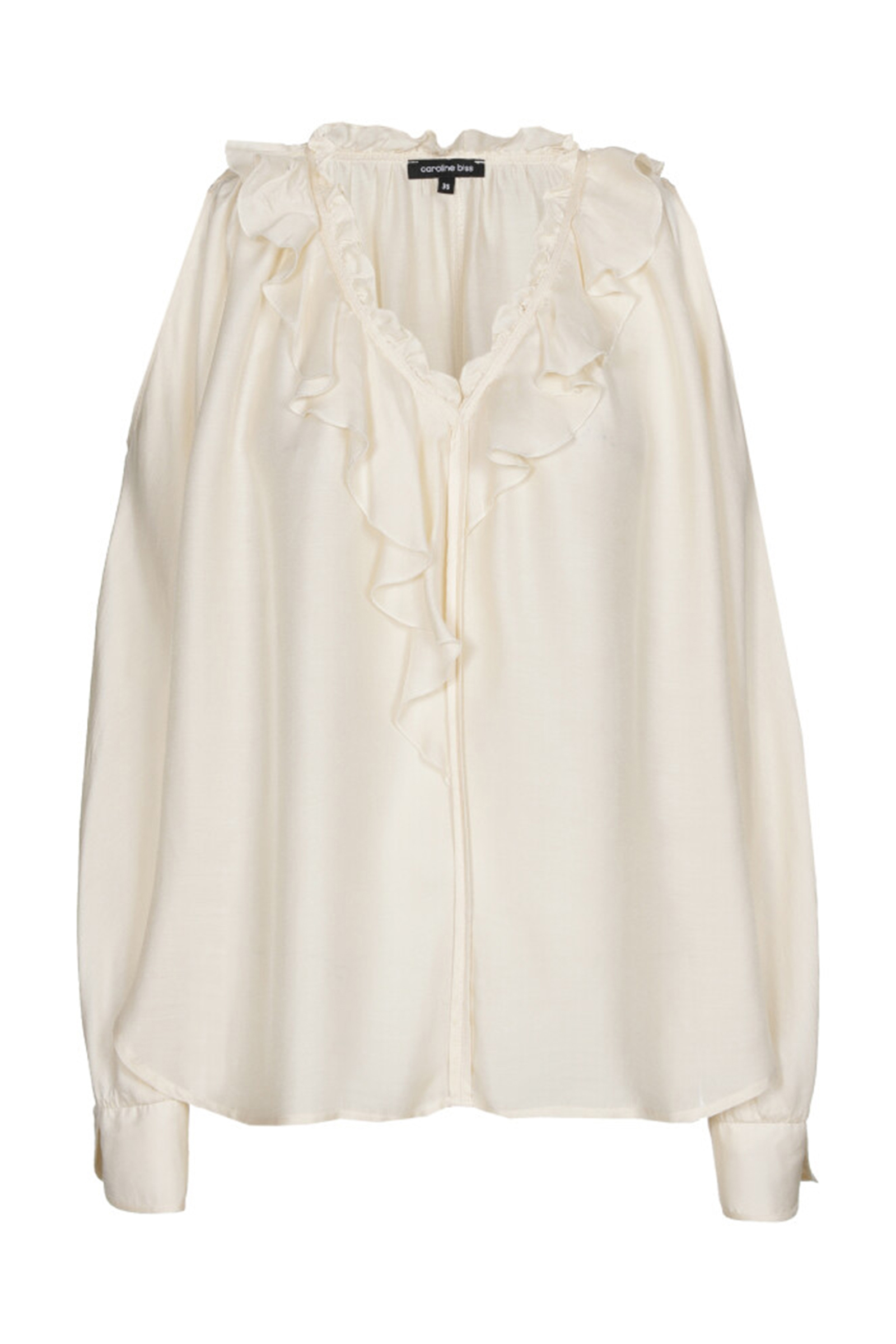 Dames blouse lange mouw ecru