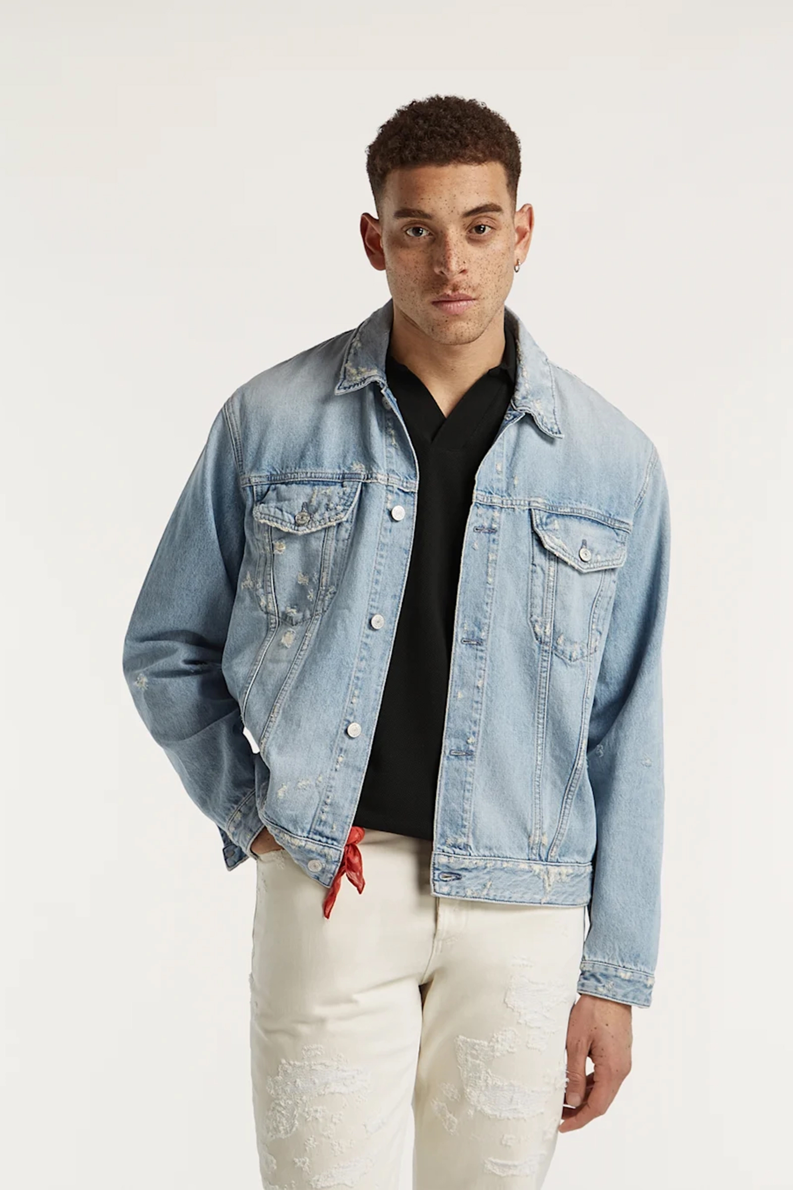 Heren jas blauw