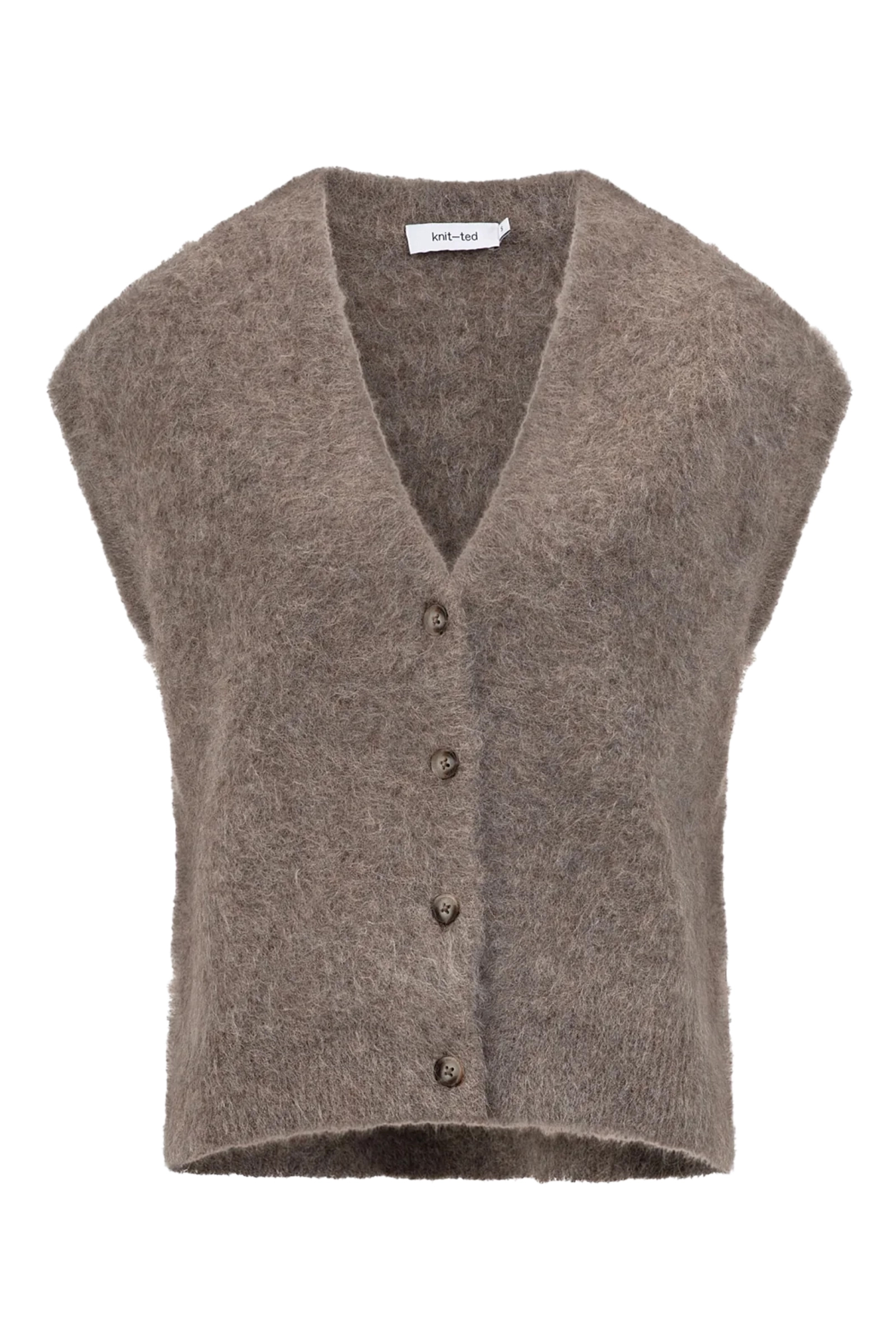 Dames gilet bruin