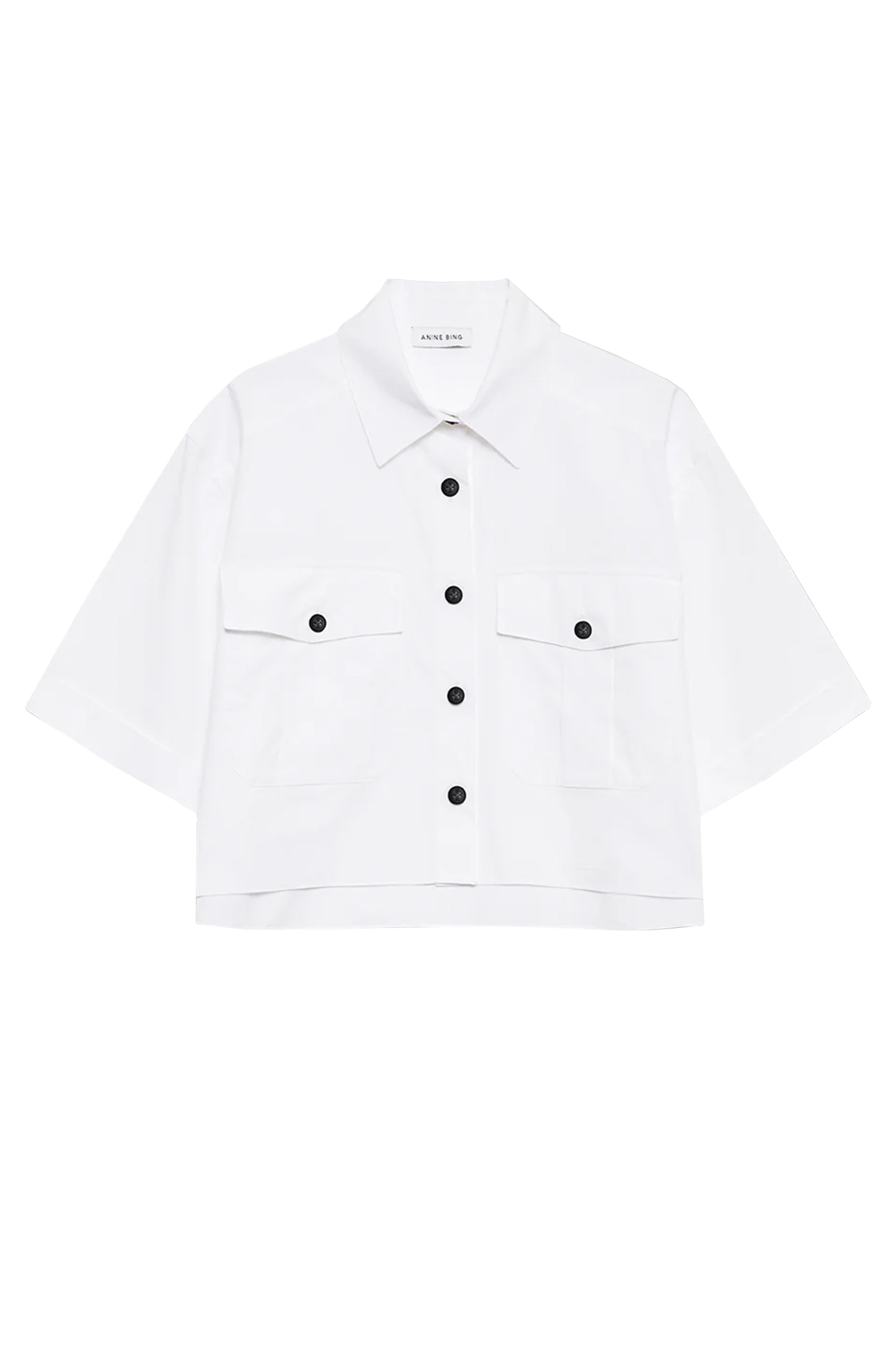 Dames blouse korte mouw wit