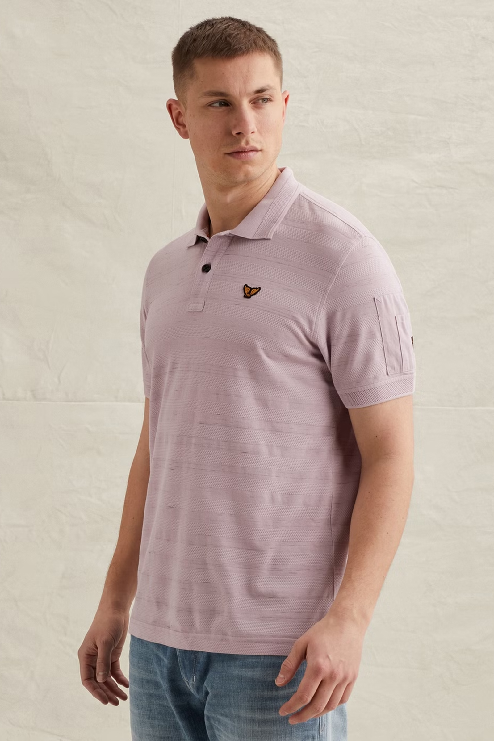 Heren overhemd lm casual paars