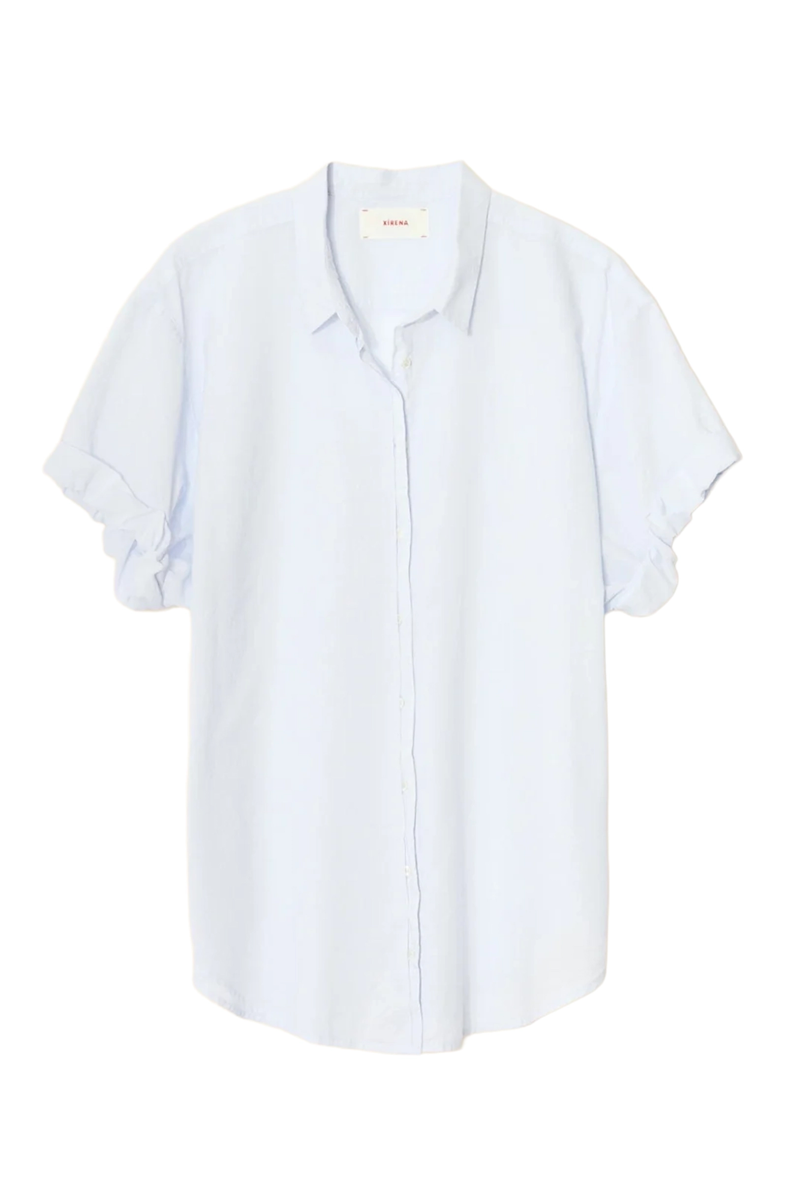 Dames blouse lange mouw blauw