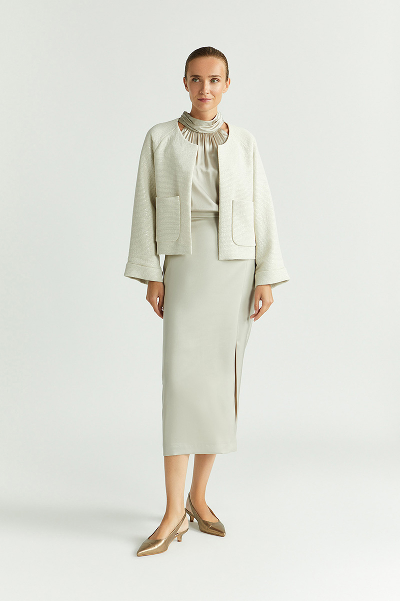 Dames blazer ecru
