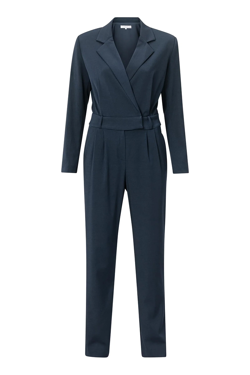 Dames jumpsuit/tuinbroek blauw