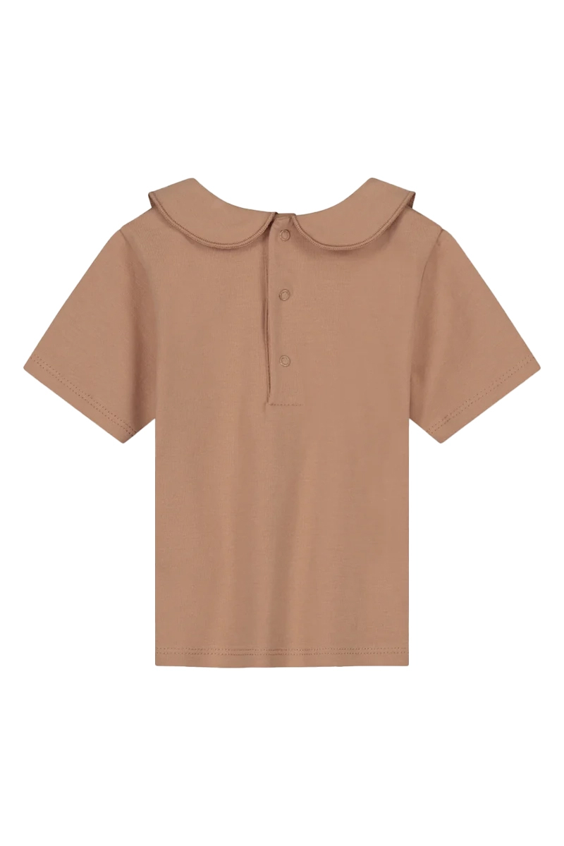 Baby t-shirt korte mouw bruin