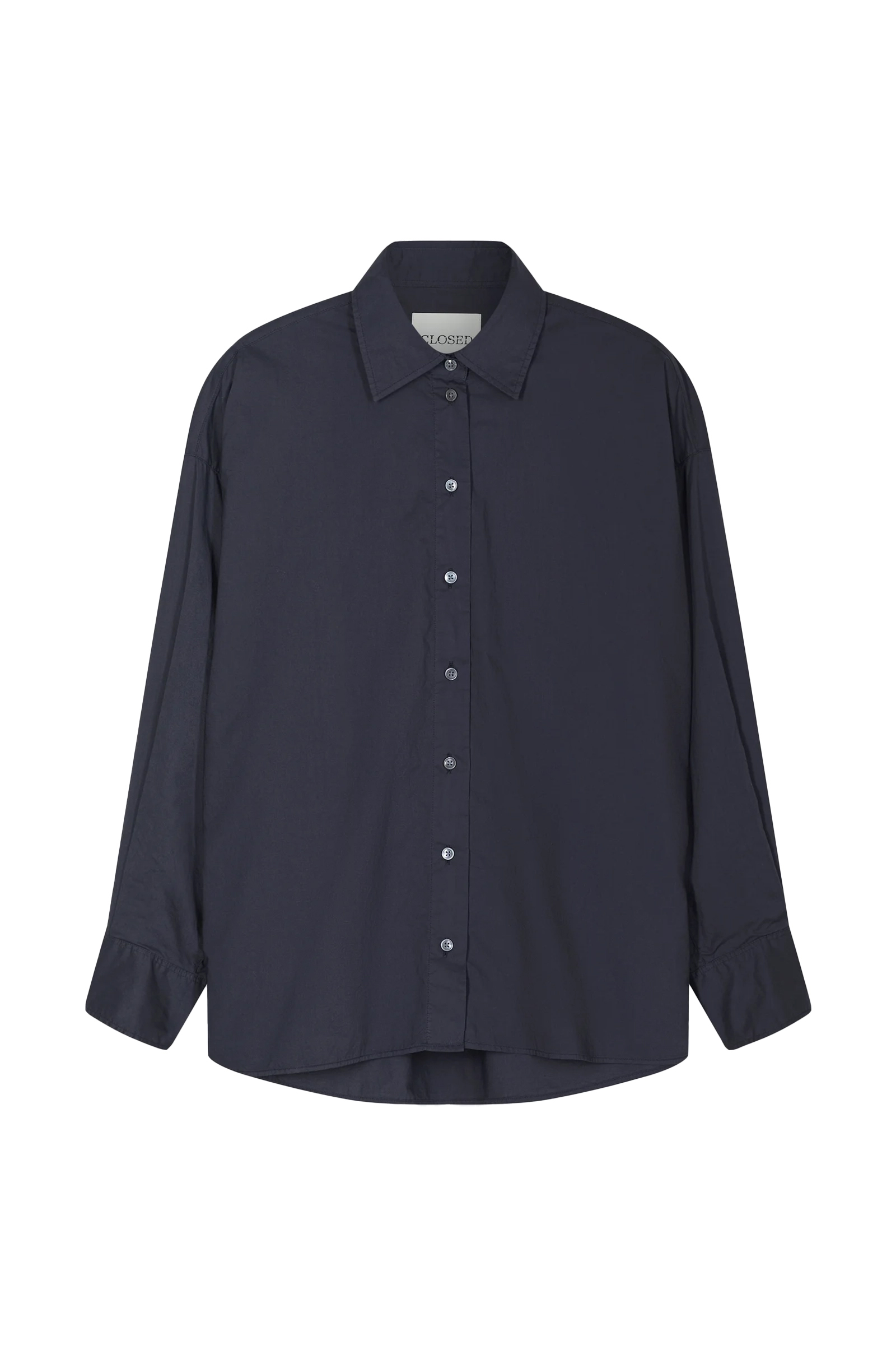 Dames blouse lange mouw blauw
