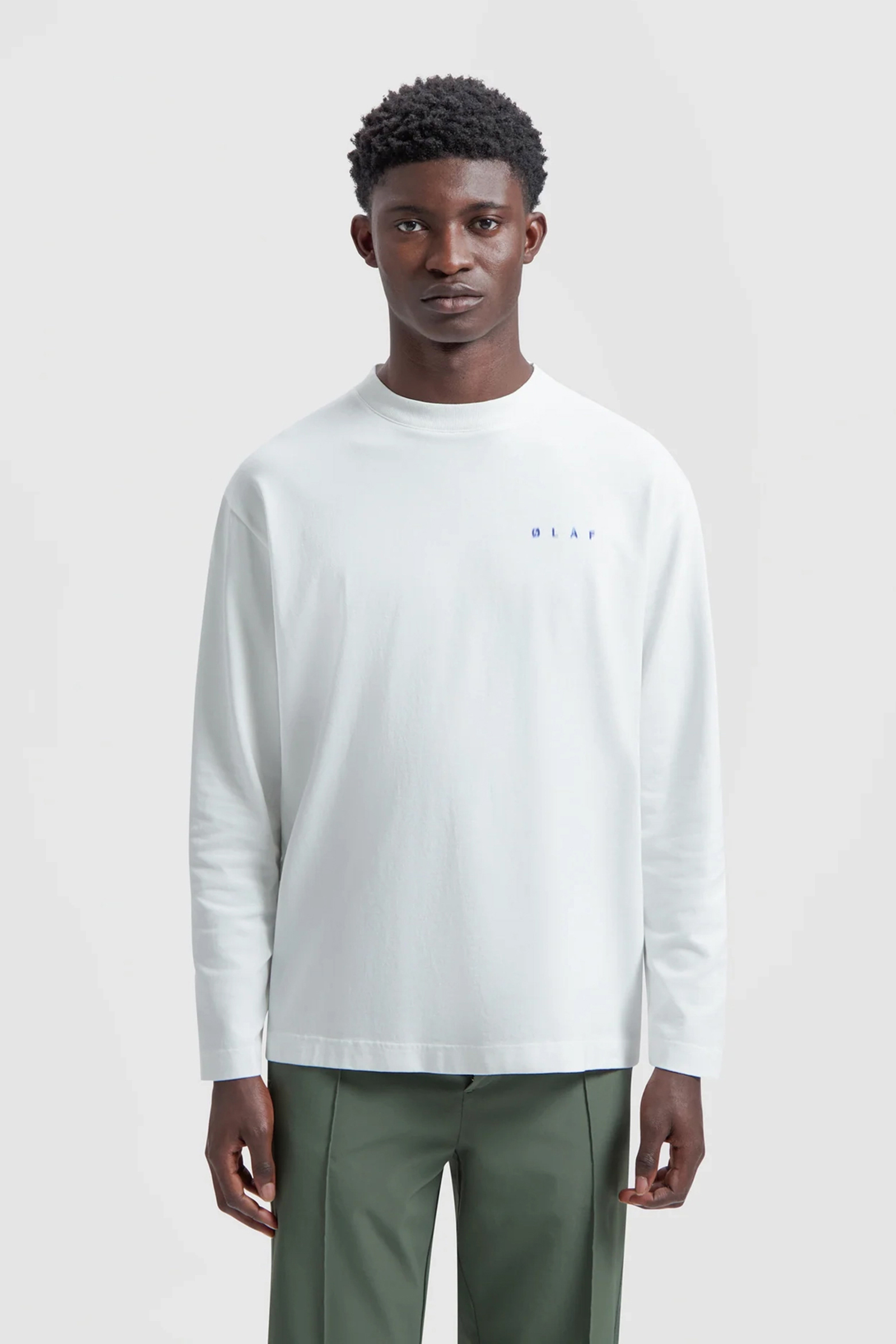 Heren t-shirt lange mouw wit