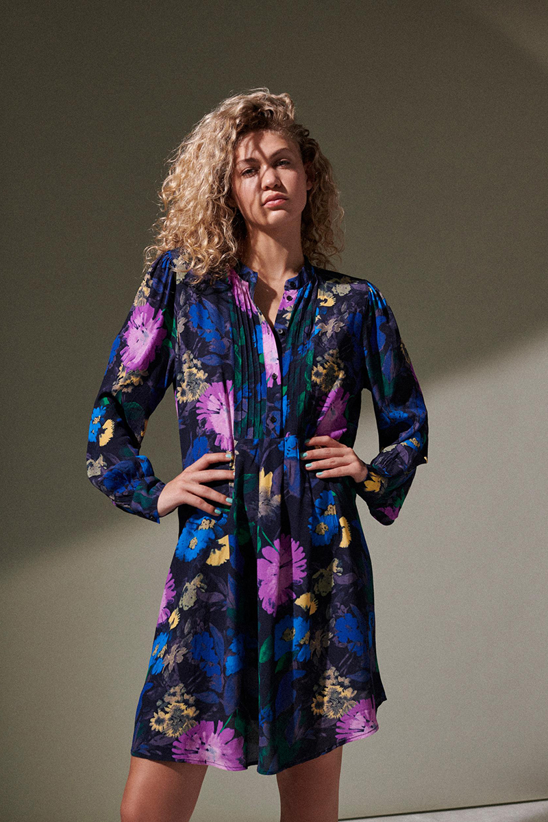 Dames jurk blauw