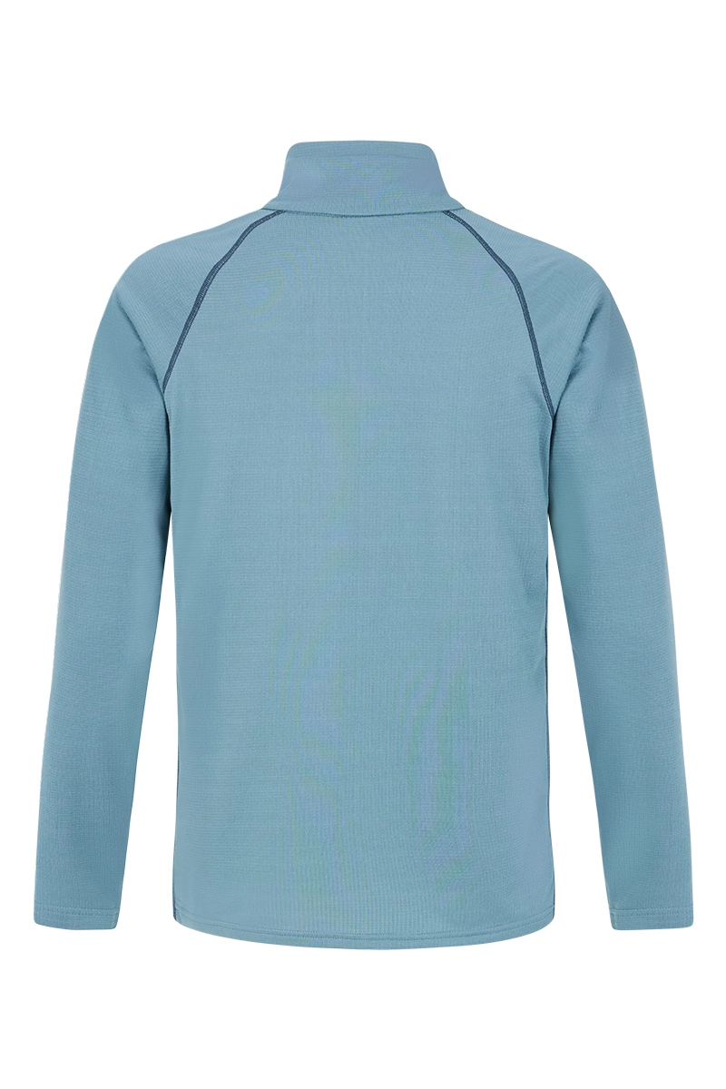 Wintersport heren pully+rits blauw