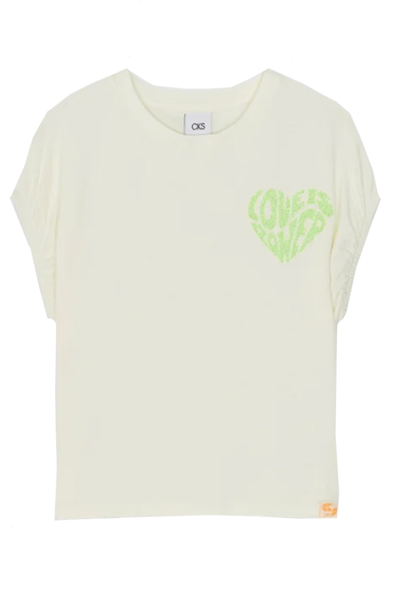Meisjes t-shirt korte mouw wit