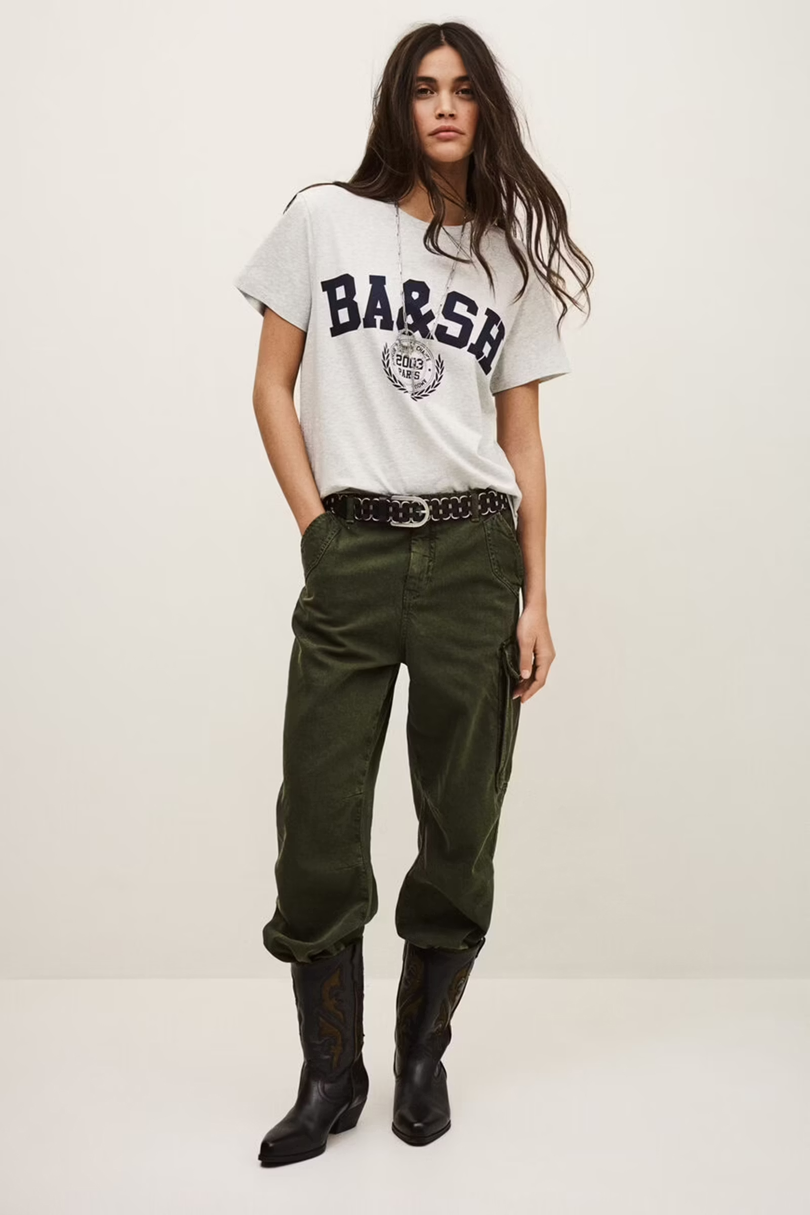 Dames t-shirt korte mouw grijs