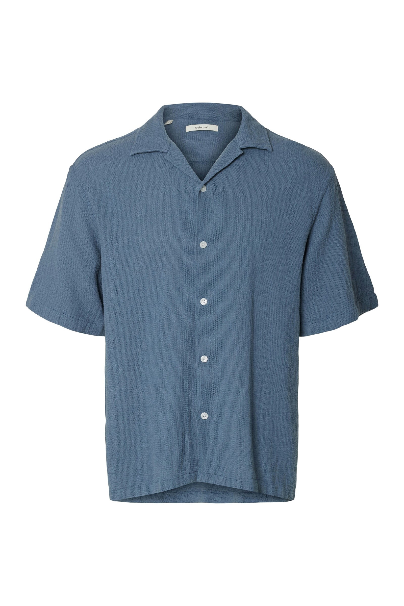 Heren overhemd km casual blauw