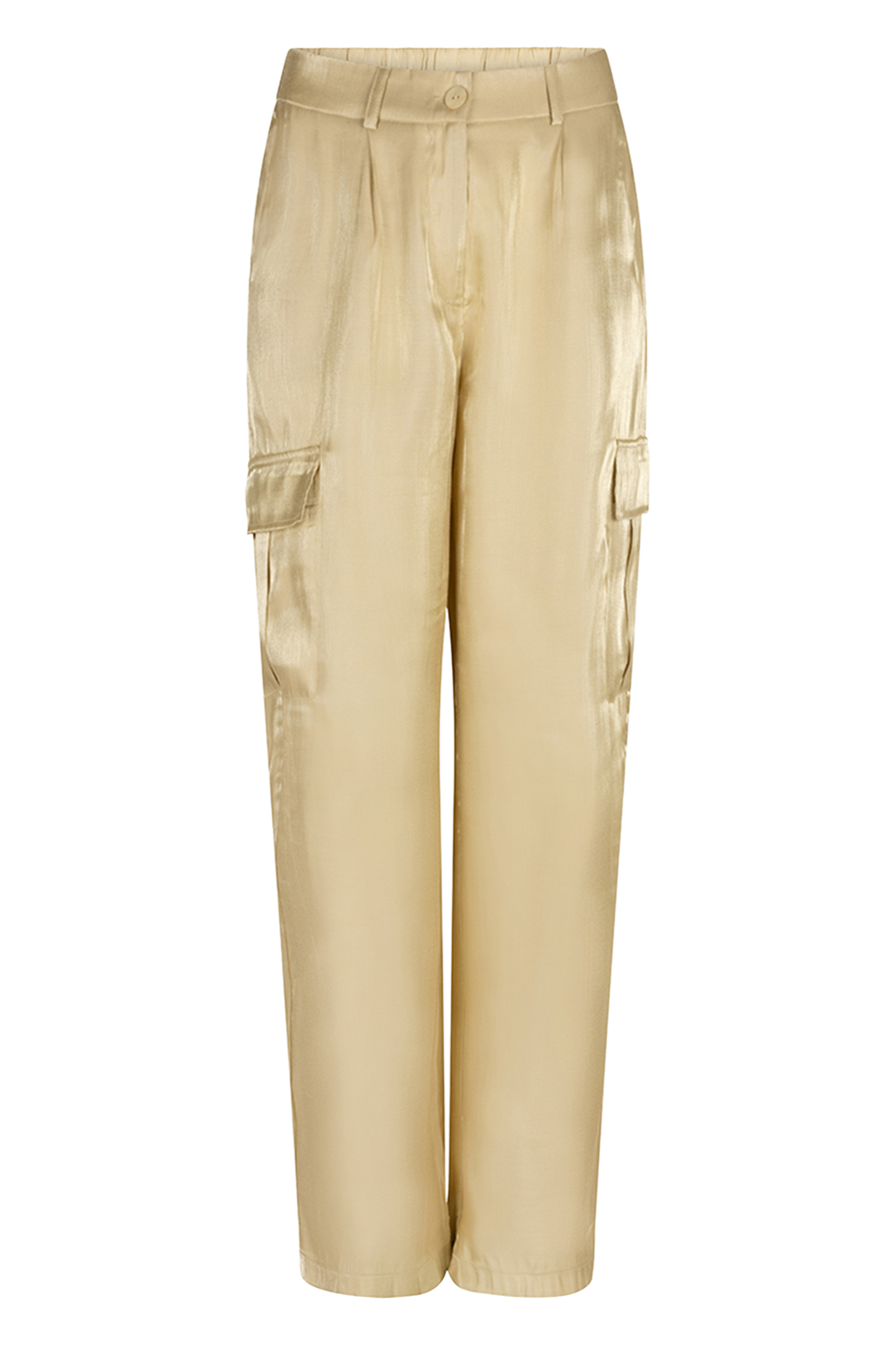 Esqualo Trousers cargo silky touch Geel-1 1