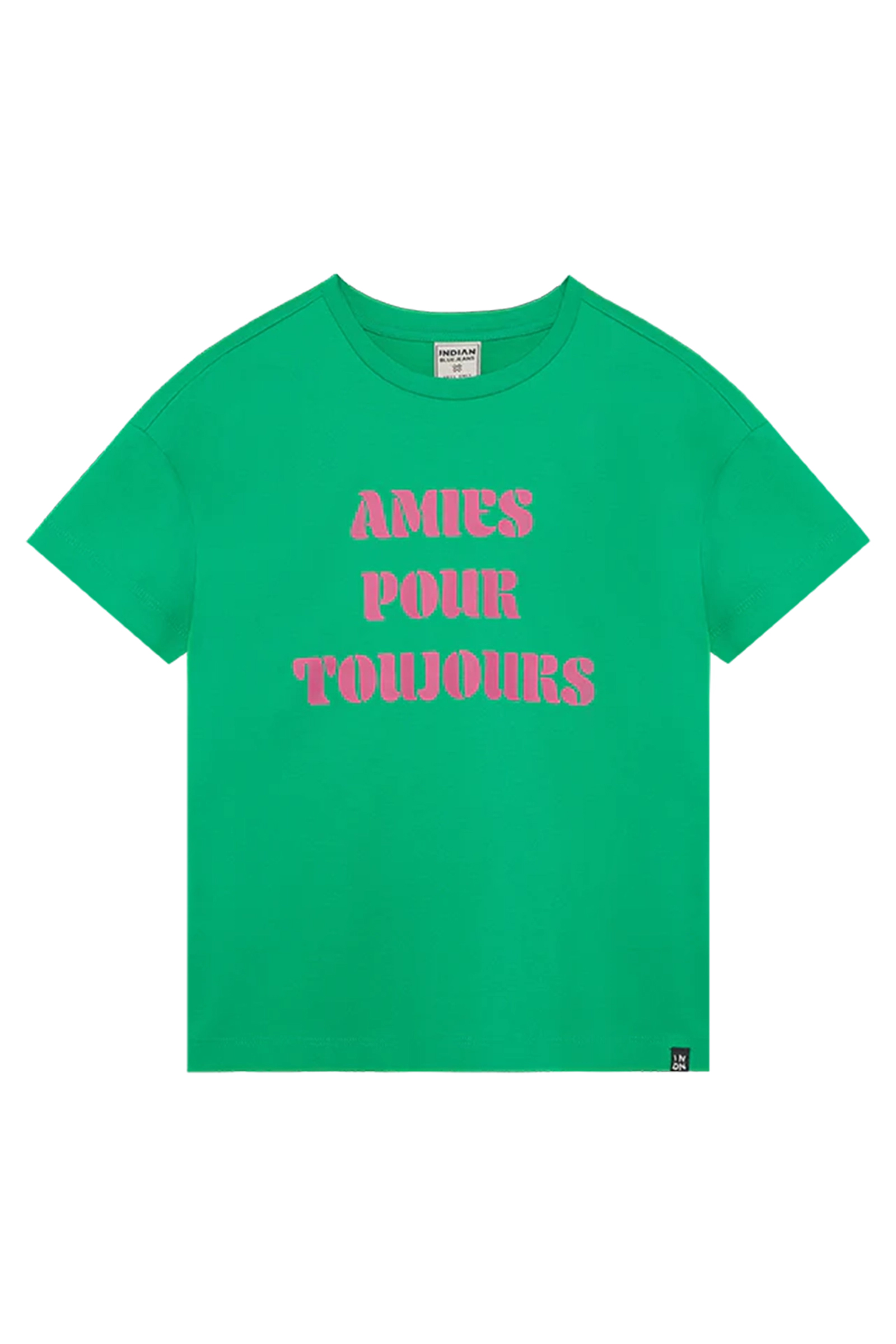 Meisjes t-shirt lange mouw groen