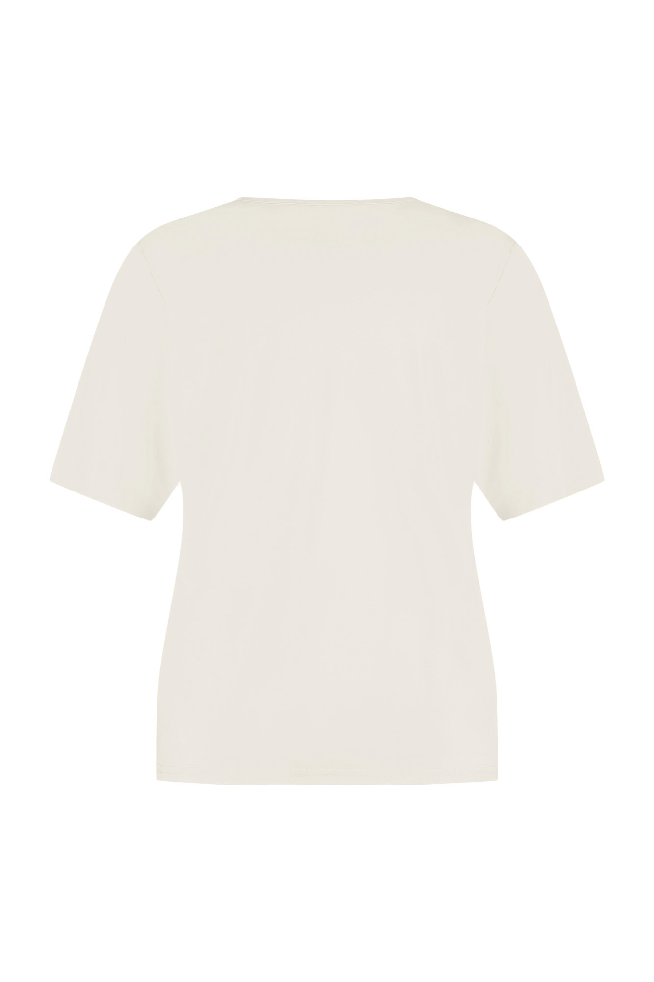 Dames t-shirt korte mouw ecru