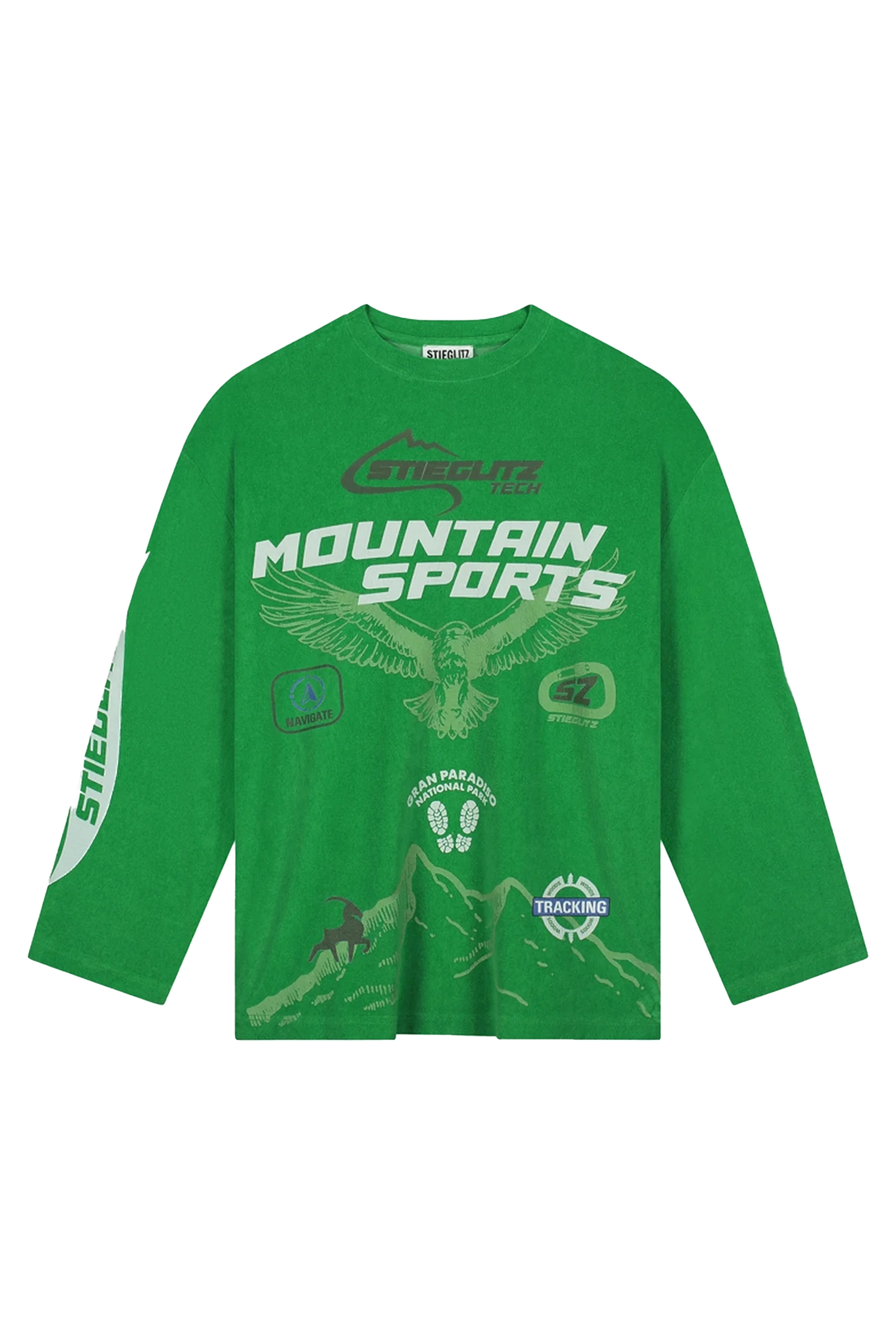 Dames t-shirt lange mouw groen