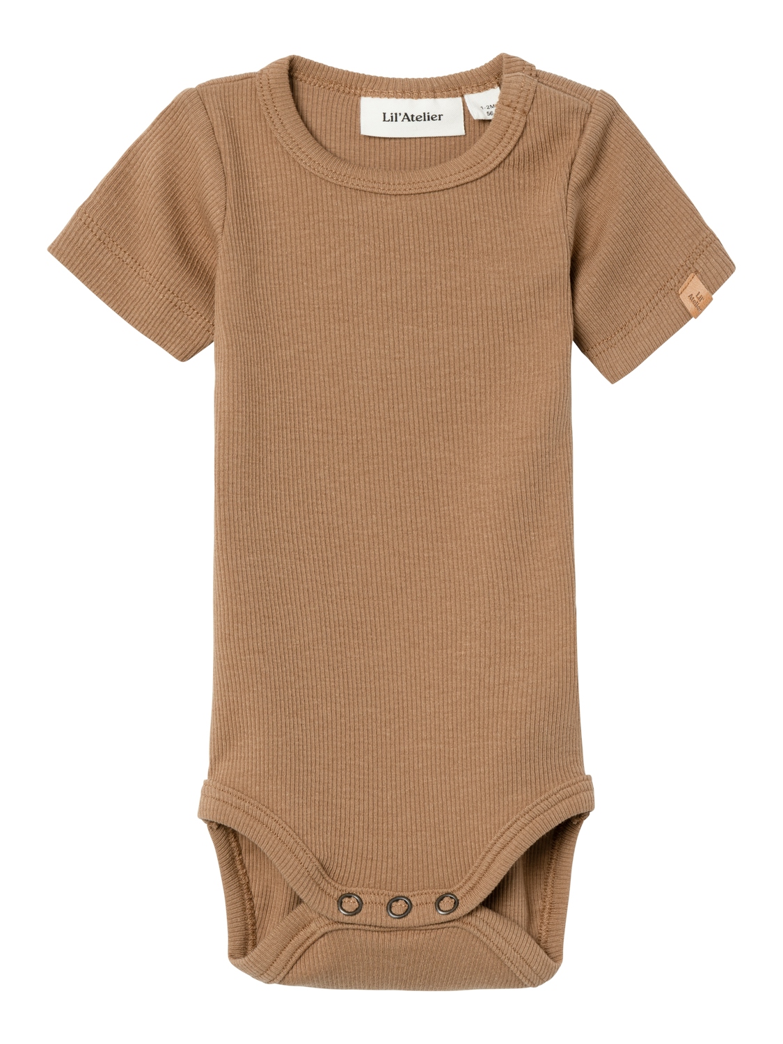 Baby romper korte mouw bruin
