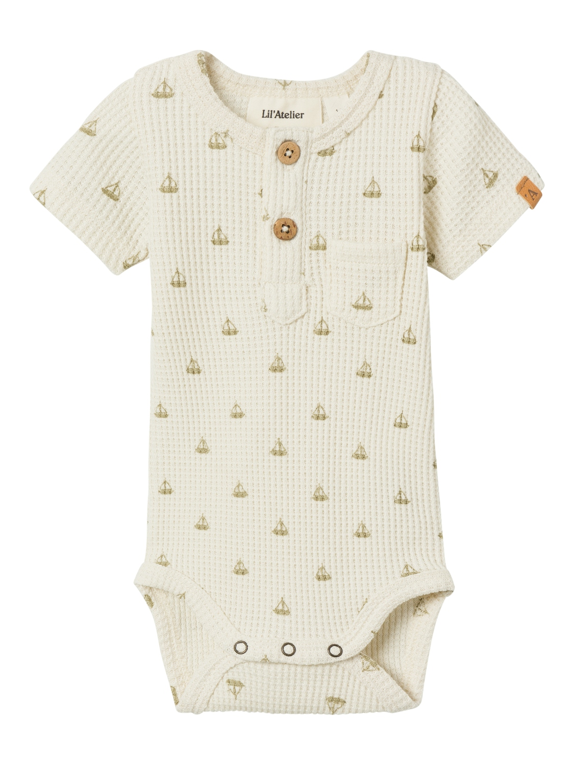 Baby romper korte mouw grijs