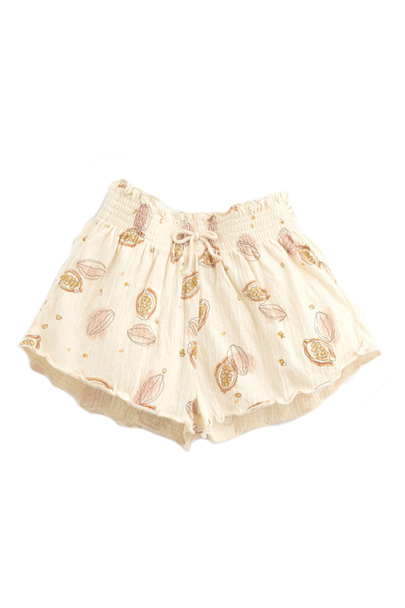 Play Up printed jersey shorts Ecru-1 1