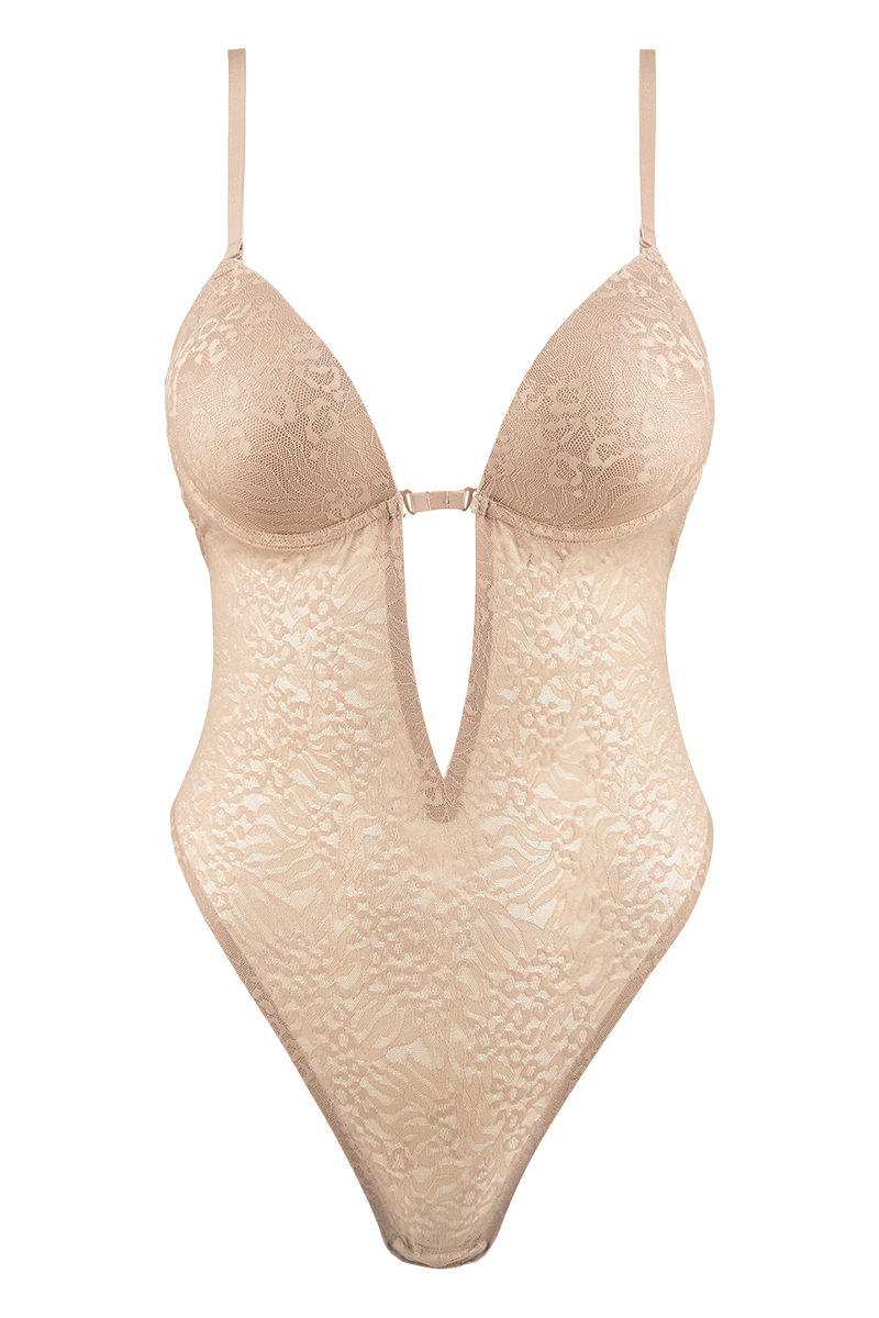 Lingerie dames bodystocking bruin