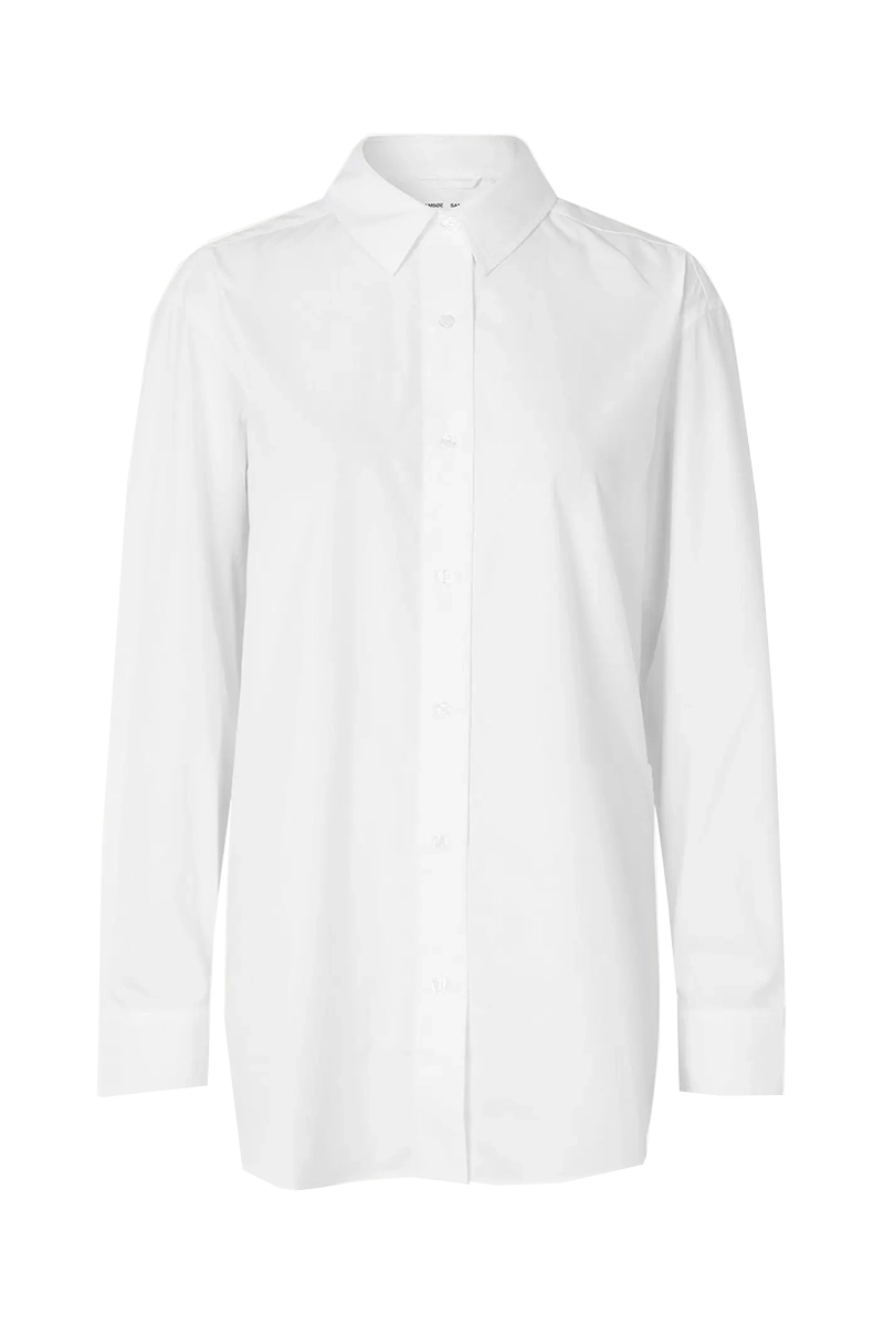 Dames blouse lange mouw wit